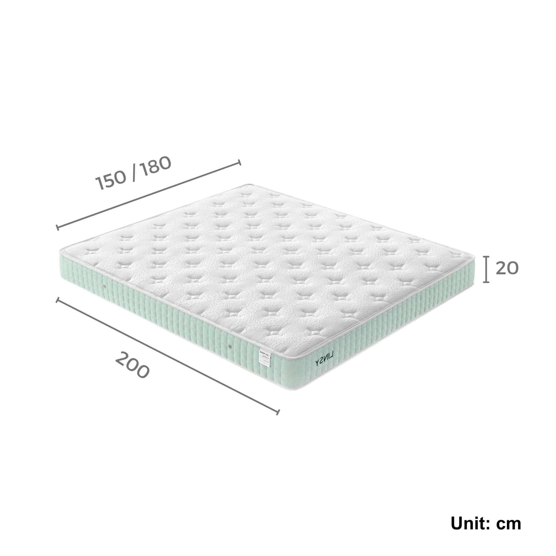Linspire Sleno Pocket Spring Mattress - Medium Firm, White