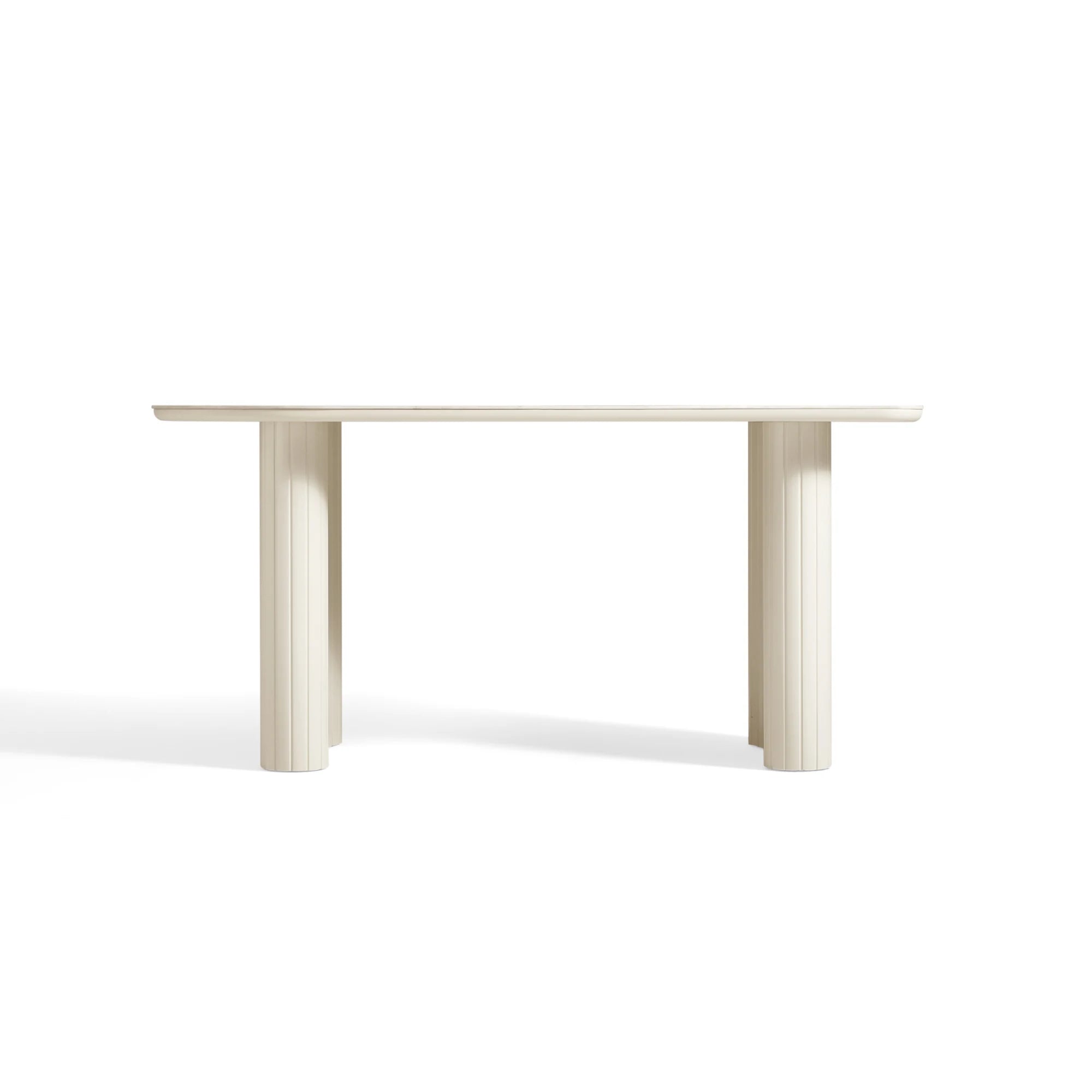 Linspire Spire Dining Table With Sintered Stone Top, White