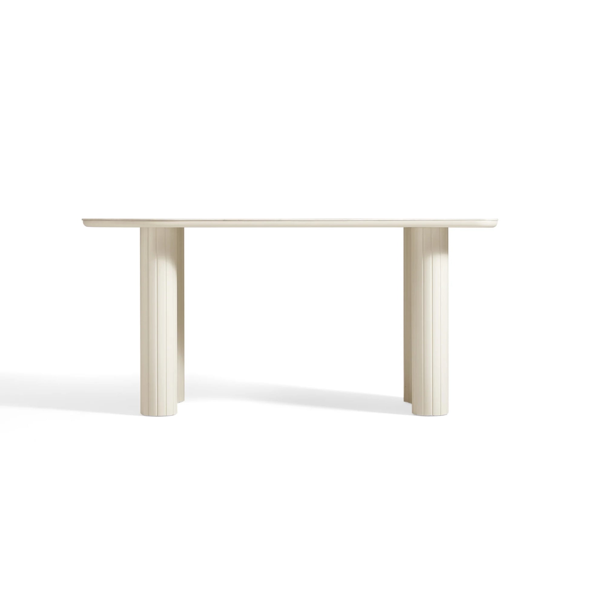 Linspire Spire Dining Table With Sintered Stone Top, White