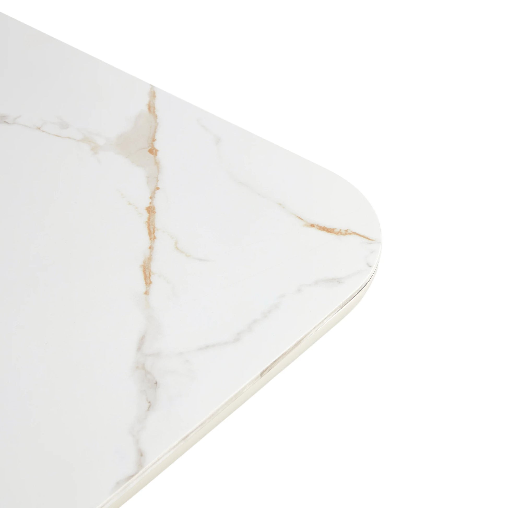 Linspire Spire Dining Table With Sintered Stone Top, White