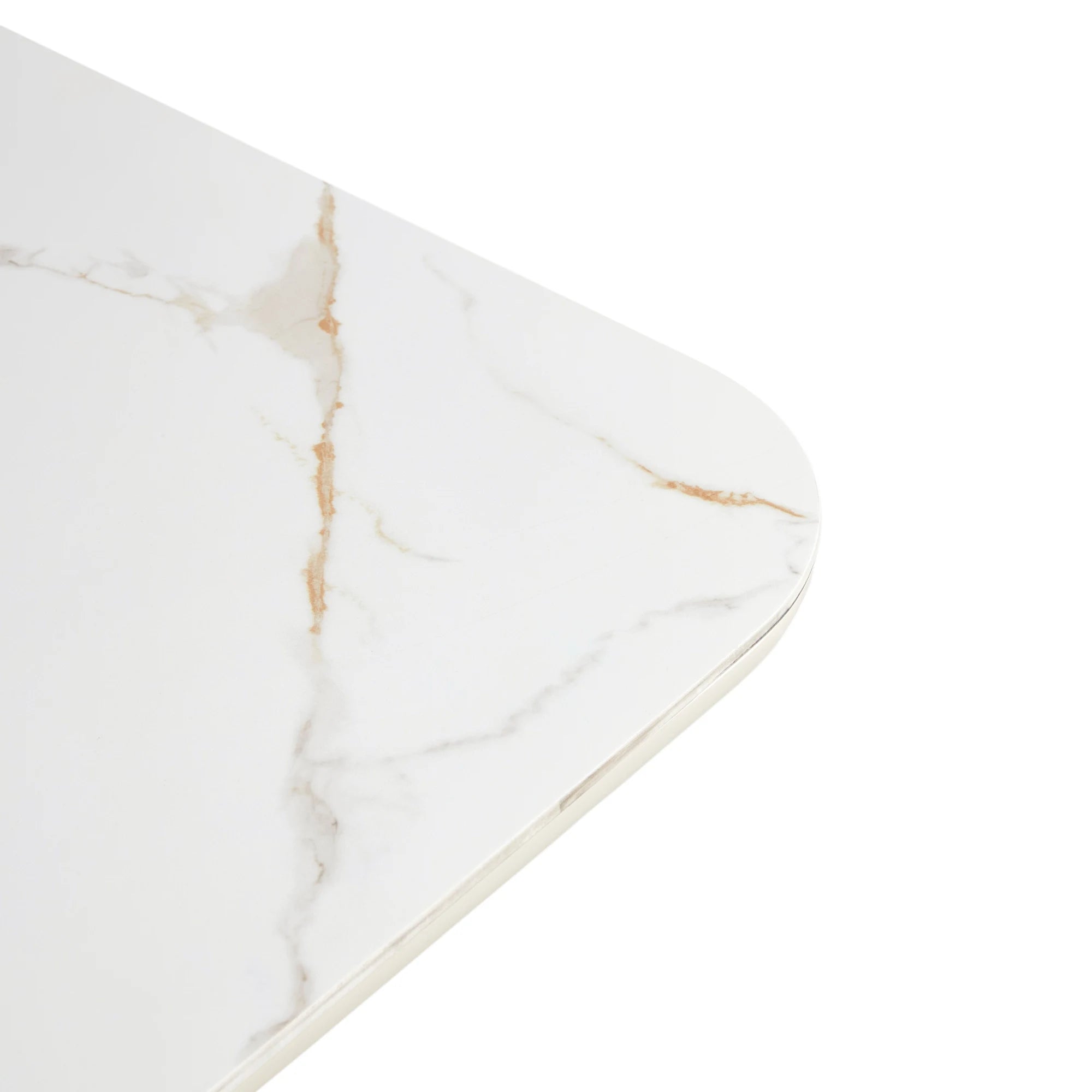 Linspire Spire Dining Table With Sintered Stone Top, White