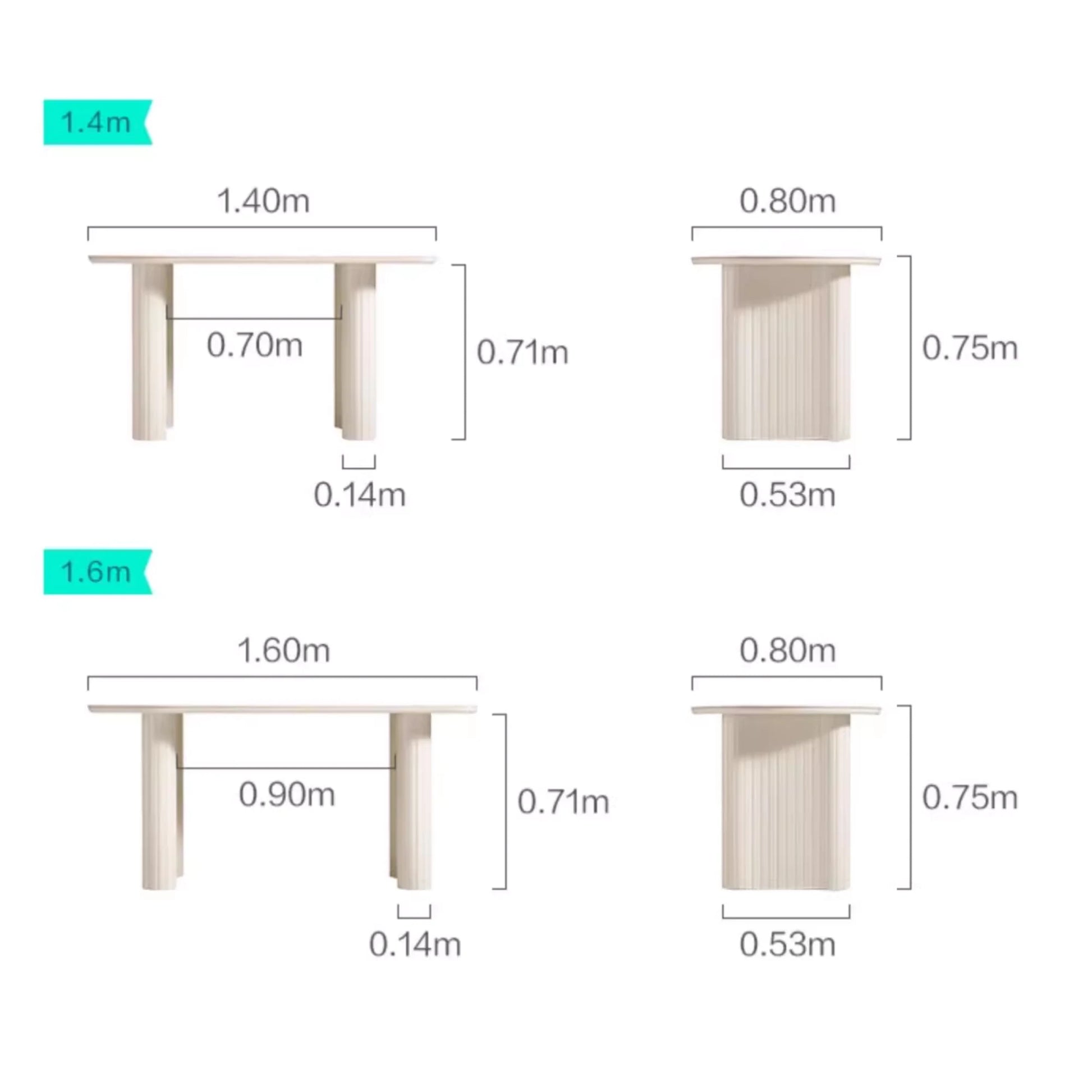 Linspire Spire Dining Table With Sintered Stone Top, White