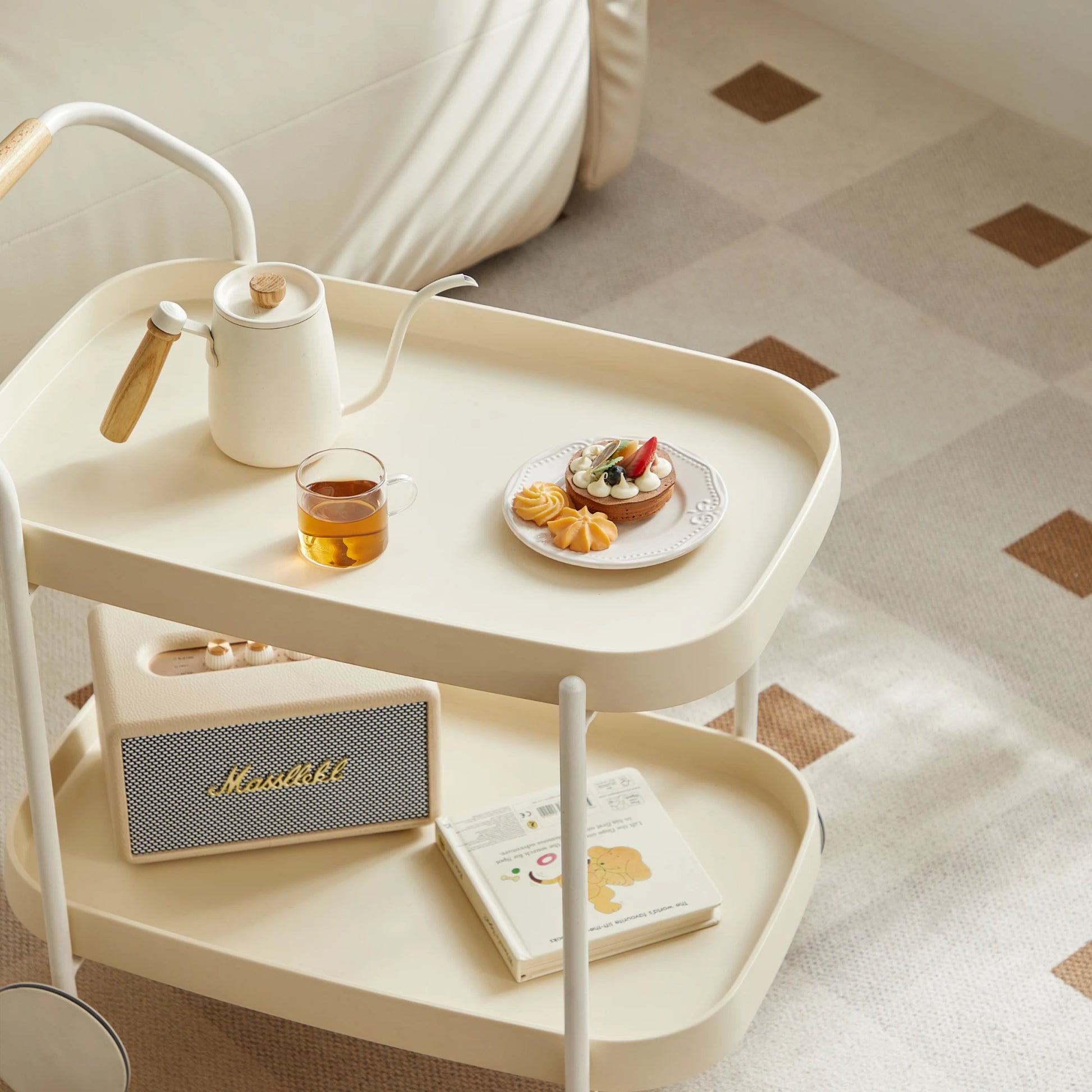 Linspire Strata Storage Trolley, Creamy White