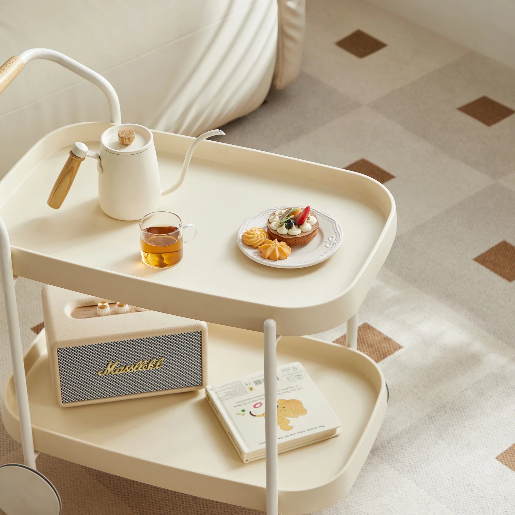 Linspire Strata Storage Trolley, Creamy White