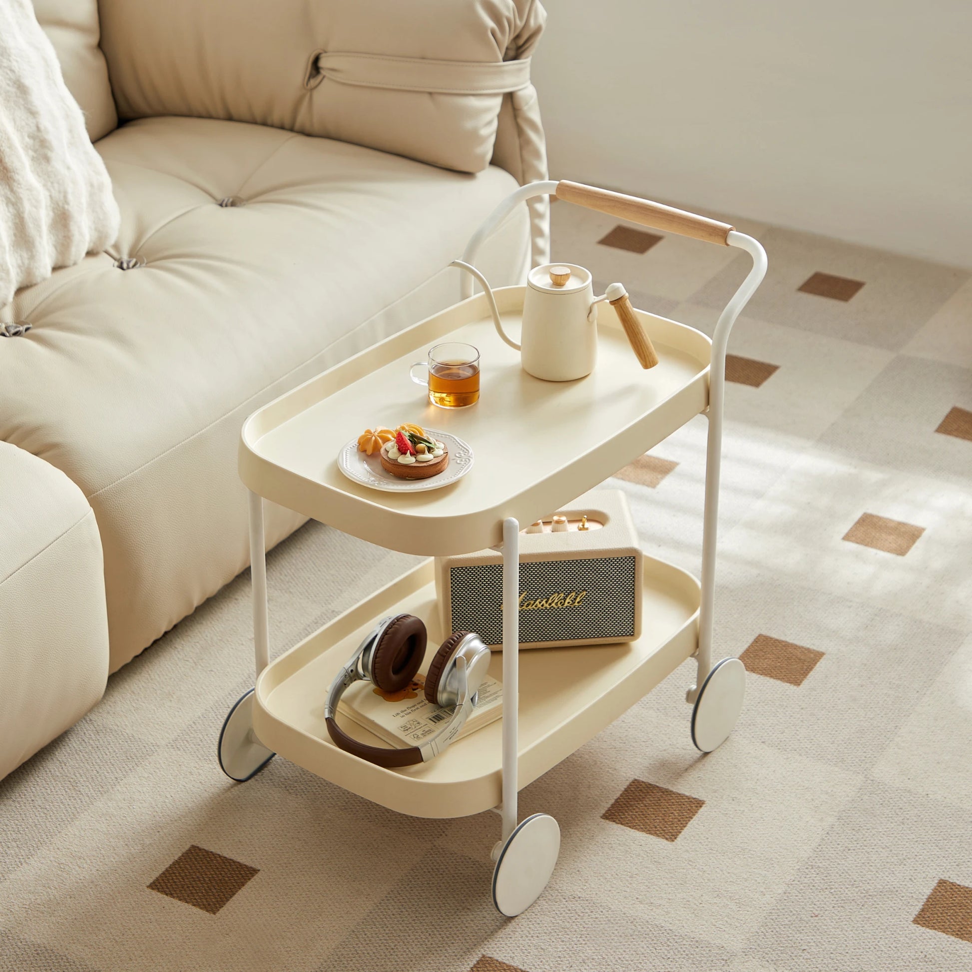 Linspire Strata Storage Trolley, Creamy White