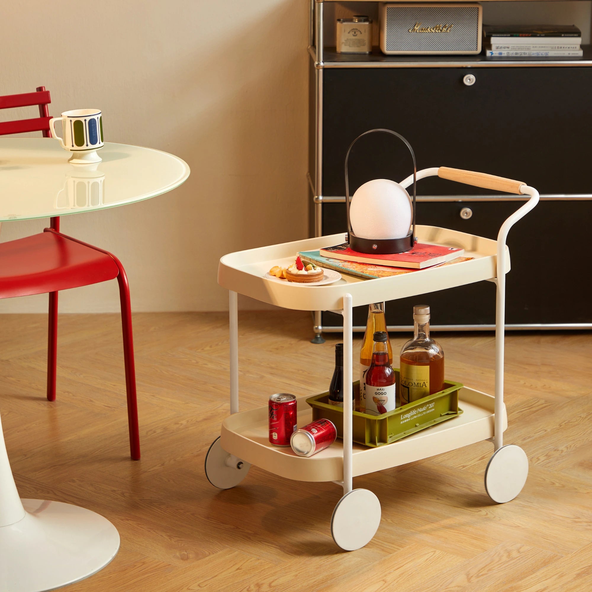 Linspire Strata Storage Trolley, Creamy White