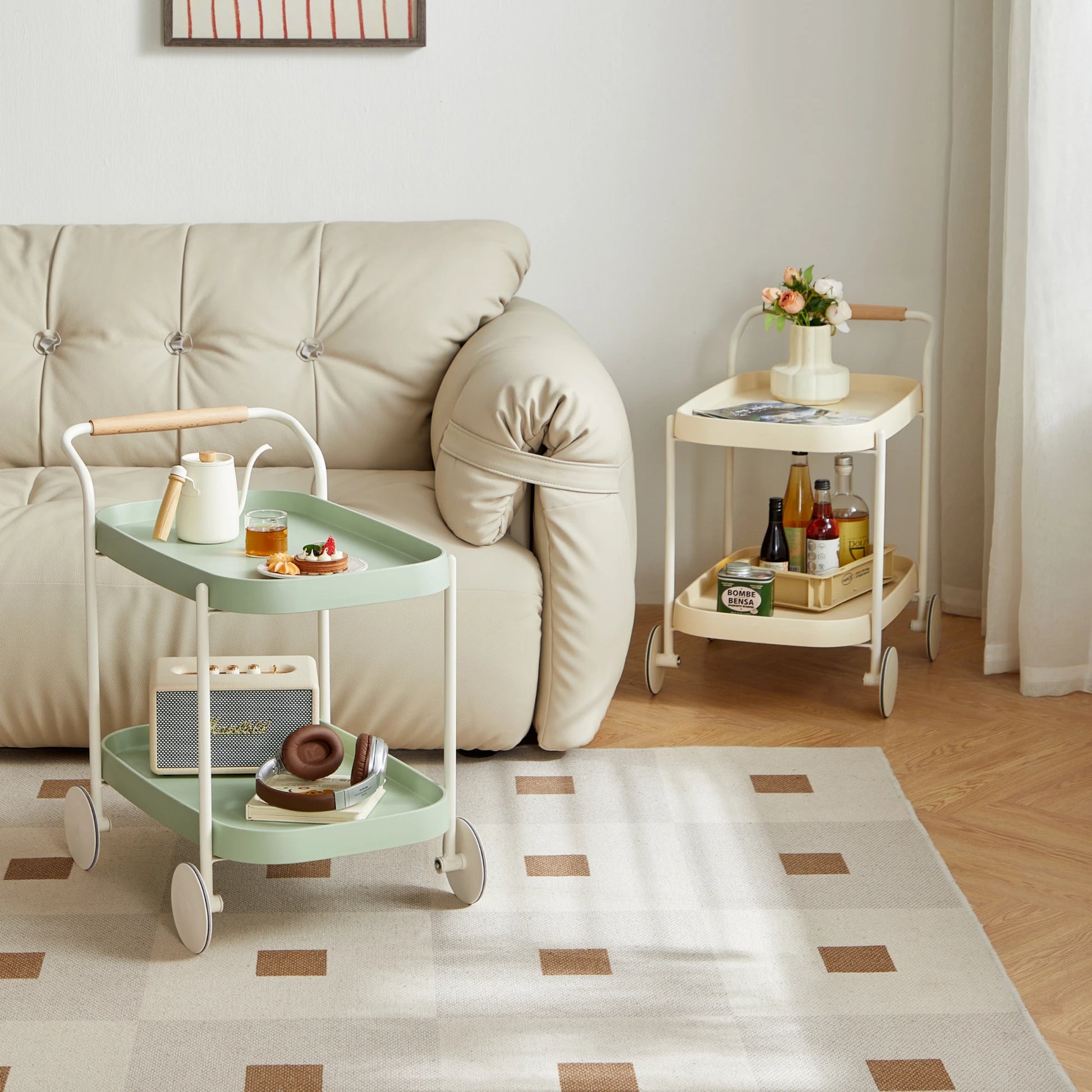 Linspire Strata Storage Trolley, Creamy White