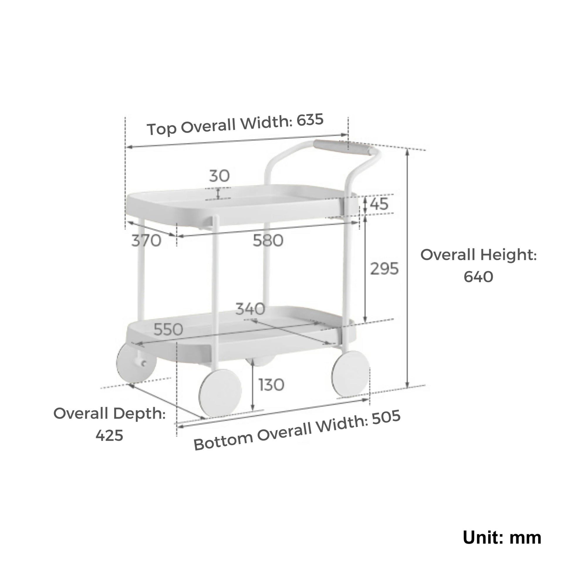 Linspire Strata Storage Trolley, Mint Green