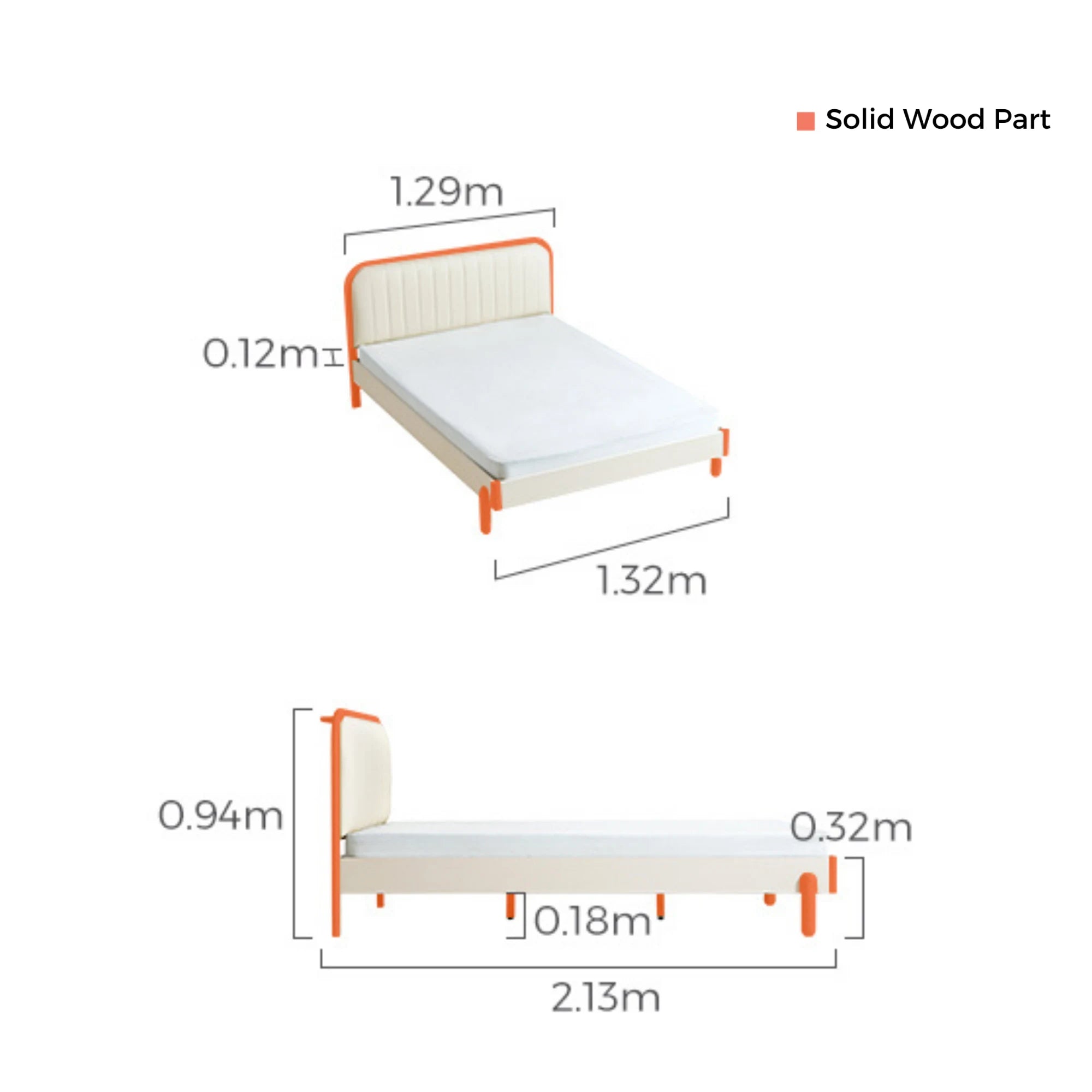 Linspire Sunny Kids Bed Frame, Global Double, White