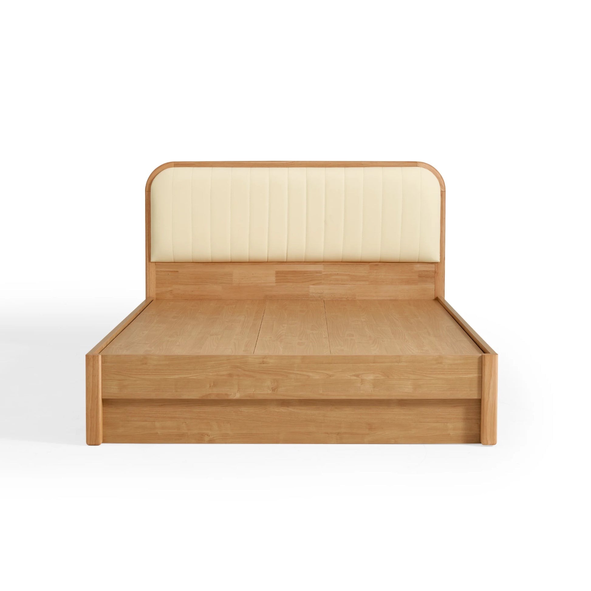Linspire Sunny Kids Bed Frame with Underbed Drawers, 129x215x107cm, Natural Wood