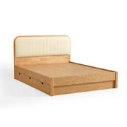 Linspire Sunny Kids Bed Frame with Underbed Drawers, 129x215x107cm, Natural Wood
