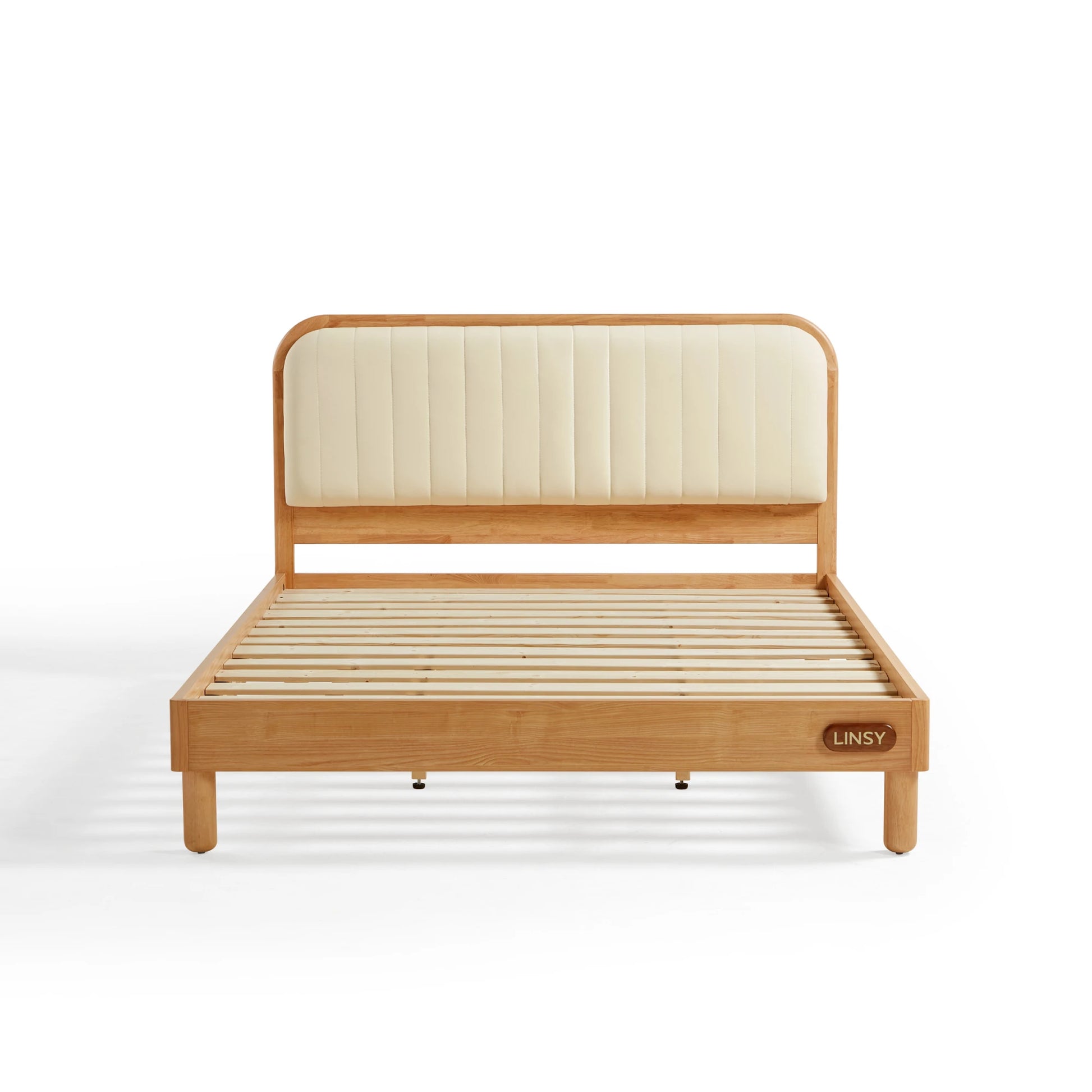Linspire Sunny Kids Bed Frame, 127x215x88/105cm, Natural Wood