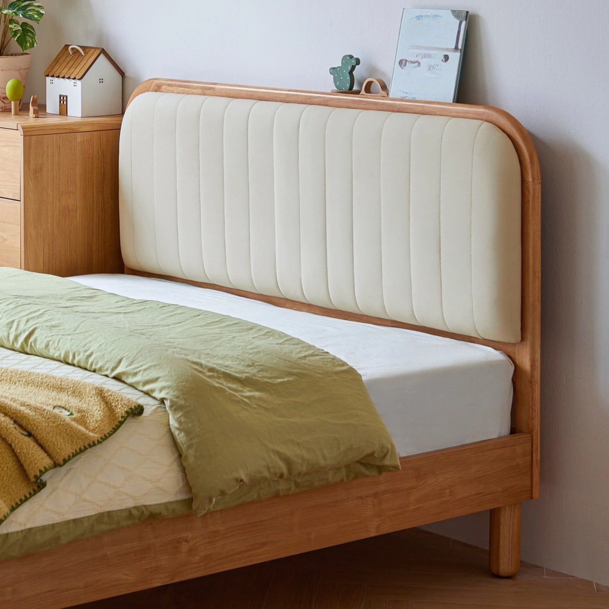 Linspire Sunny Kids Bed Frame, 127x215x88/105cm, Natural Wood