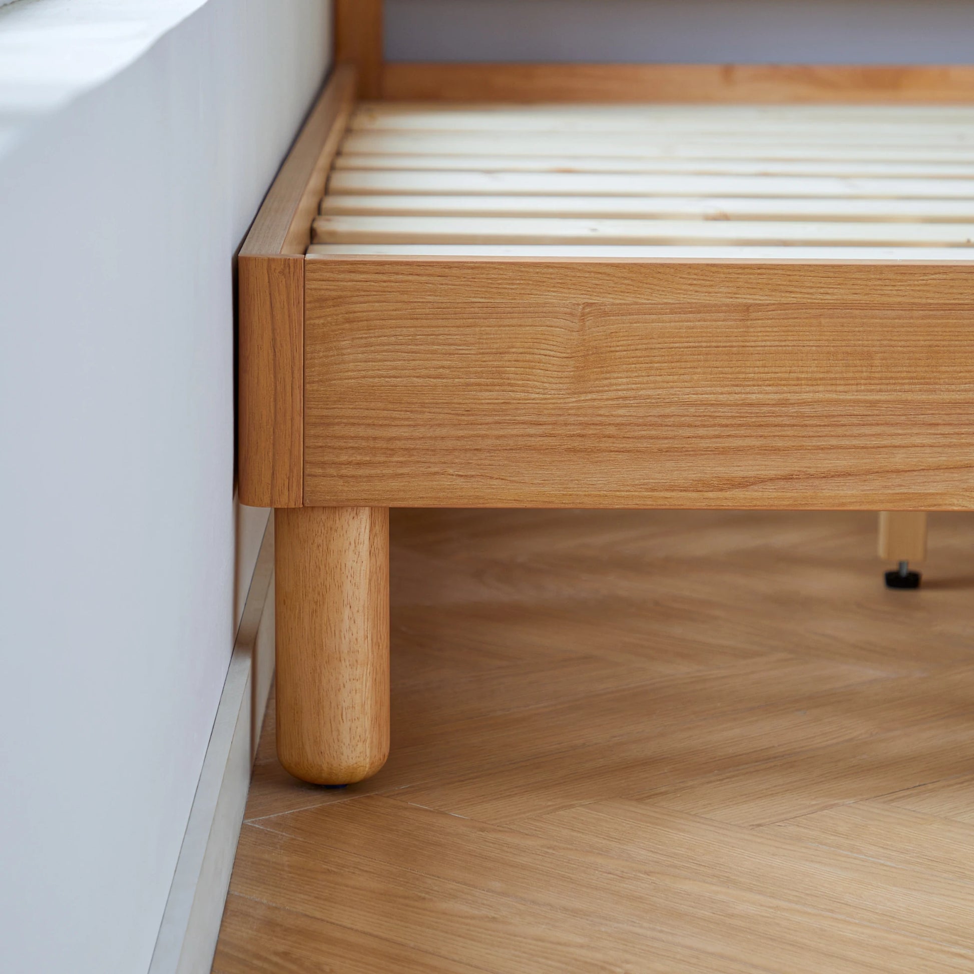 Linspire Sunny Kids Bed Frame, 127x215x88/105cm, Natural Wood