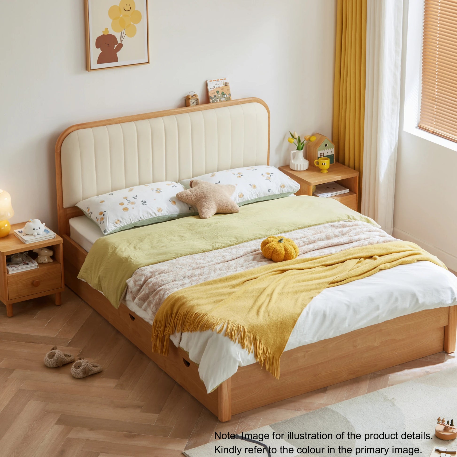 Linspire Sunny Kids Bed Frame with Underbed Drawers, 129x215x107cm, White