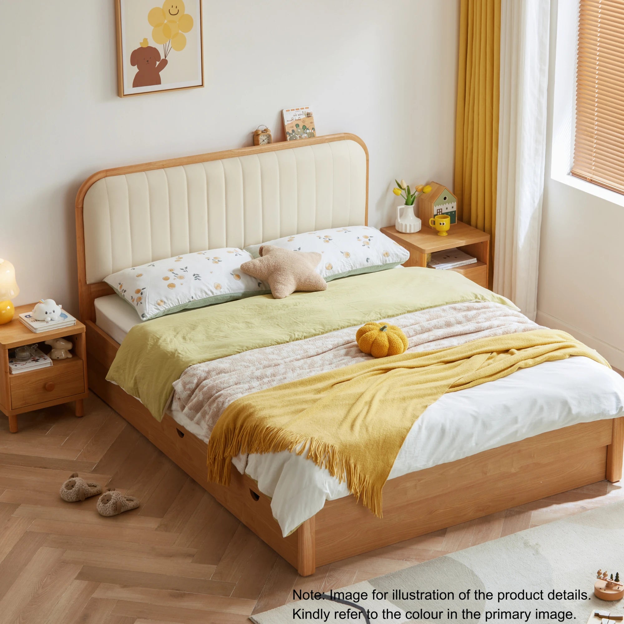 Linspire Sunny Kids Bed Frame with Underbed Drawers, 129x215x107cm, White
