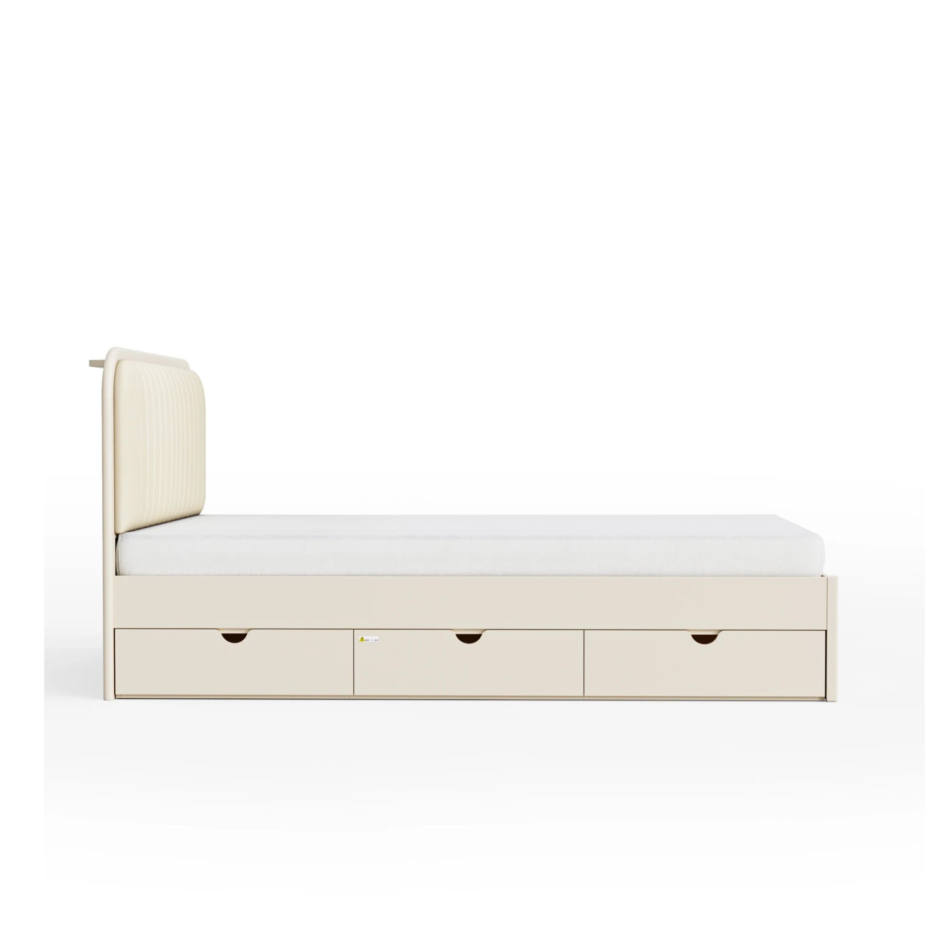 Linspire Sunny Kids Bed Frame with Underbed Drawers, 129x215x107cm, White