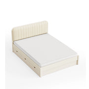 Linspire Sunny Kids Bed Frame with Underbed Drawers, 129x215x107cm, White