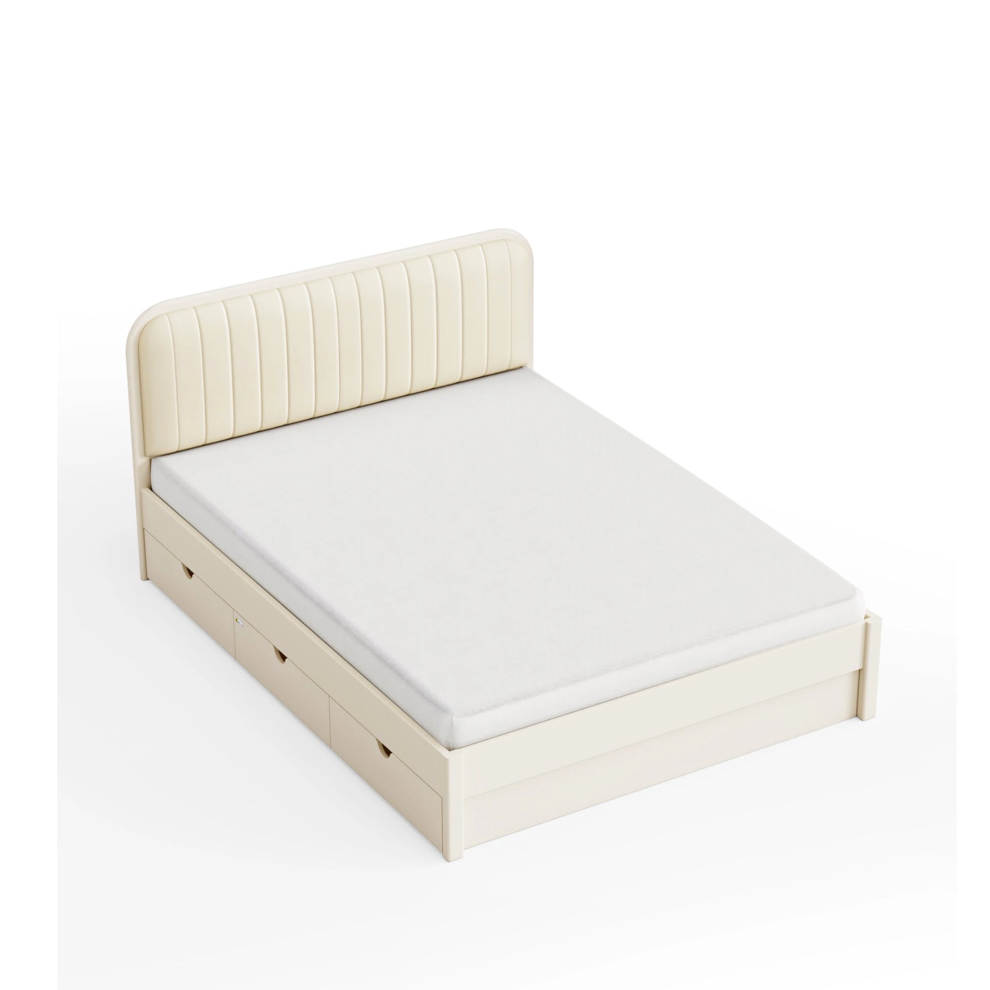 Linspire Sunny Kids Bed Frame with Underbed Drawers, 129x215x107cm, White