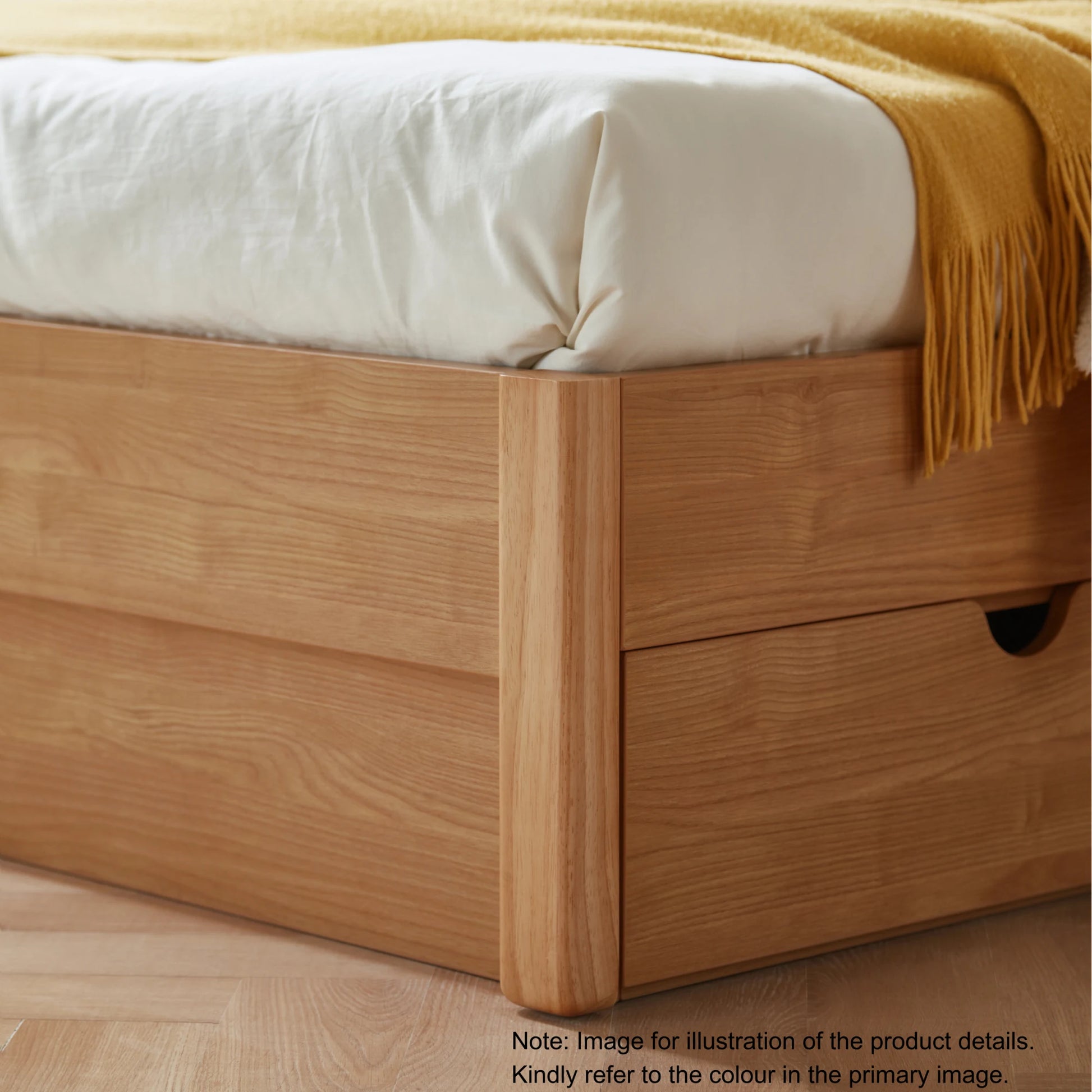 Linspire Sunny Kids Bed Frame with Underbed Drawers, 129x215x107cm, White