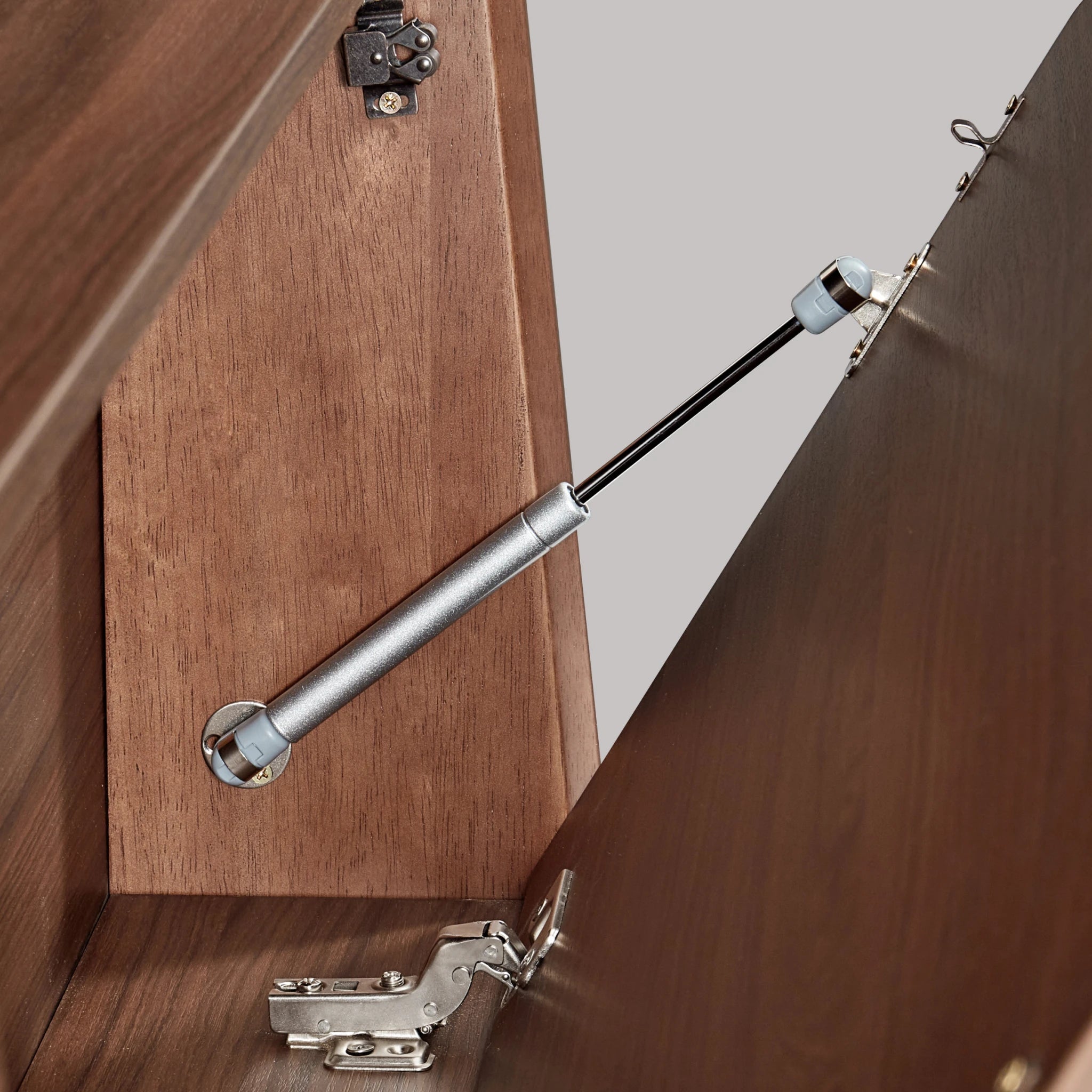 Linspire Ursula Bed Frame With Storage Headboard, Dark Wood