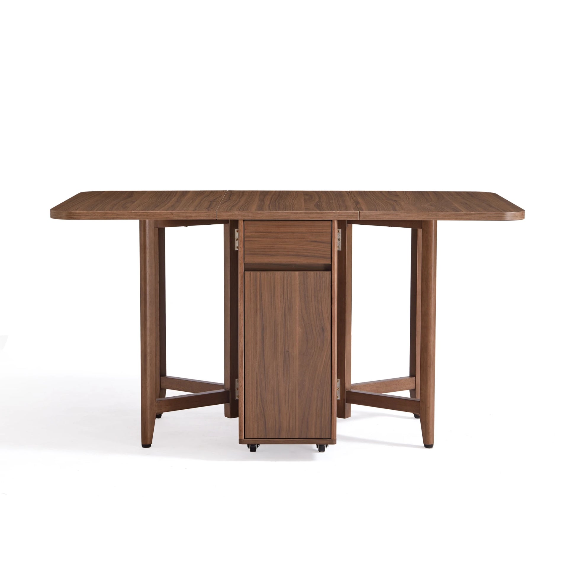 Linspire Ursula Folding Dining Table on Casters with Storage