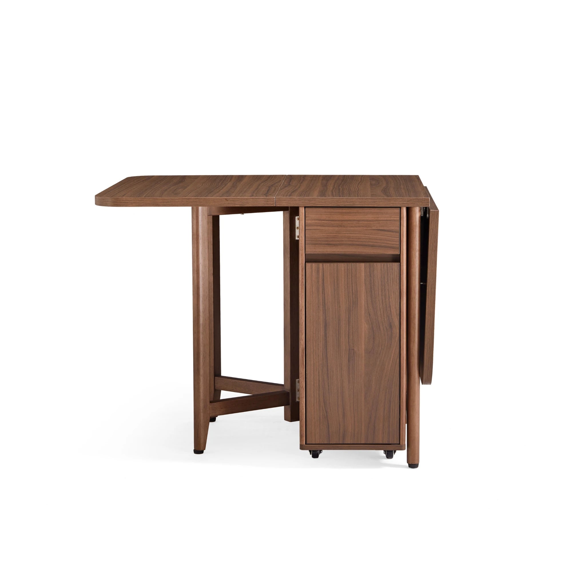Linspire Ursula Folding Dining Table on Casters with Storage
