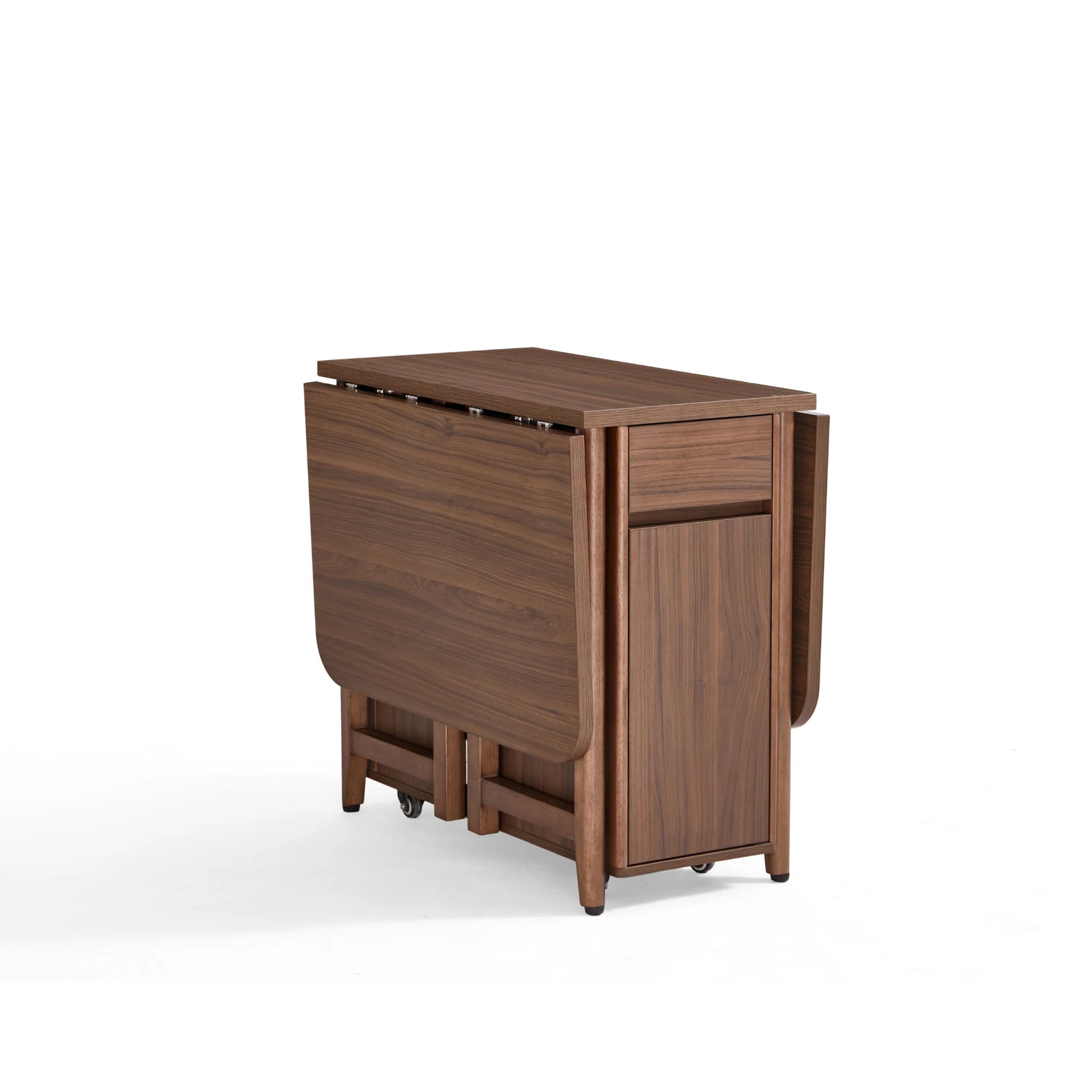 Linspire Ursula Folding Dining Table on Casters with Storage