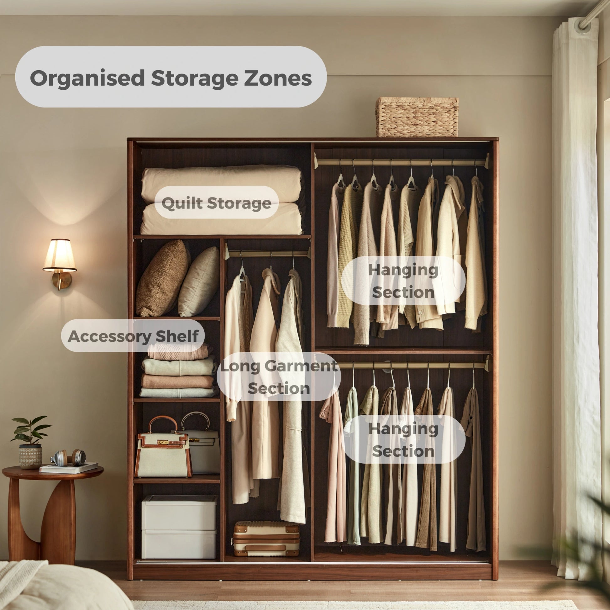 Linspire Ursula Sliding-Door Wardrobe,180cm