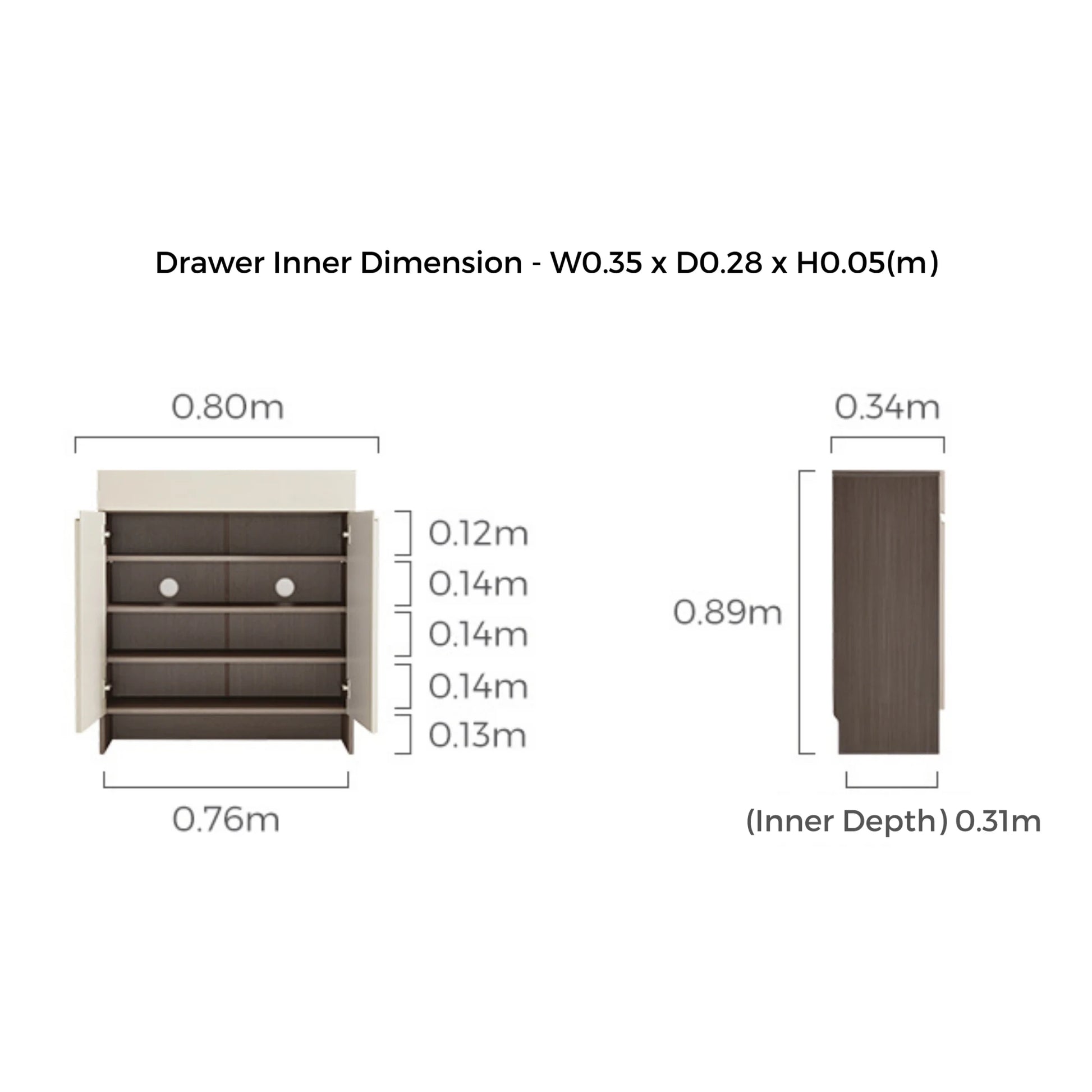 Linspire Vanko Shoe Cabinet, W80cm