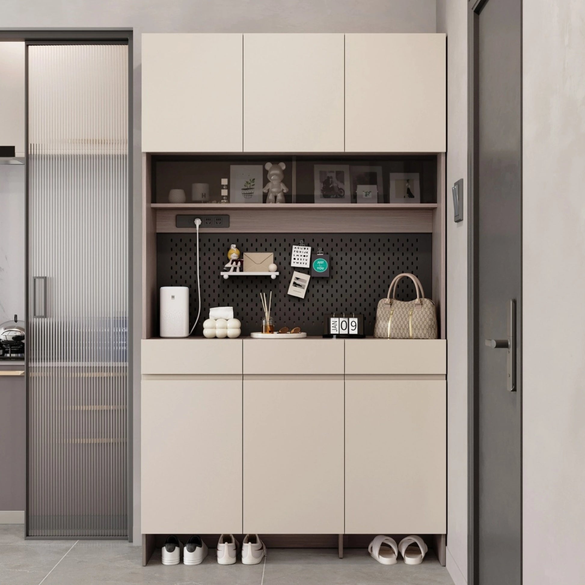 Linspire Vanko Shoe Cabinet with Upper Storage
