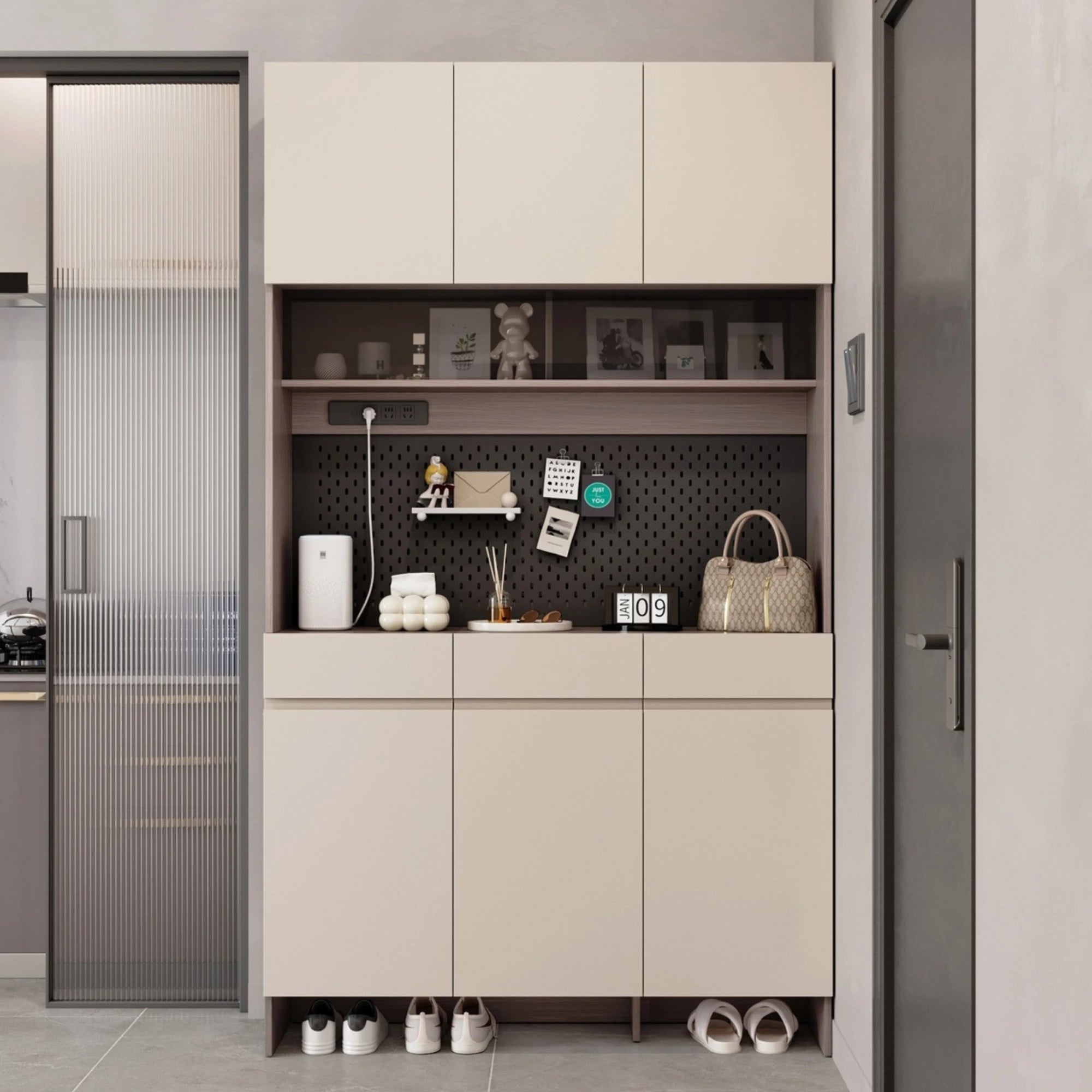 Linspire Vanko Shoe Cabinet with Upper Storage