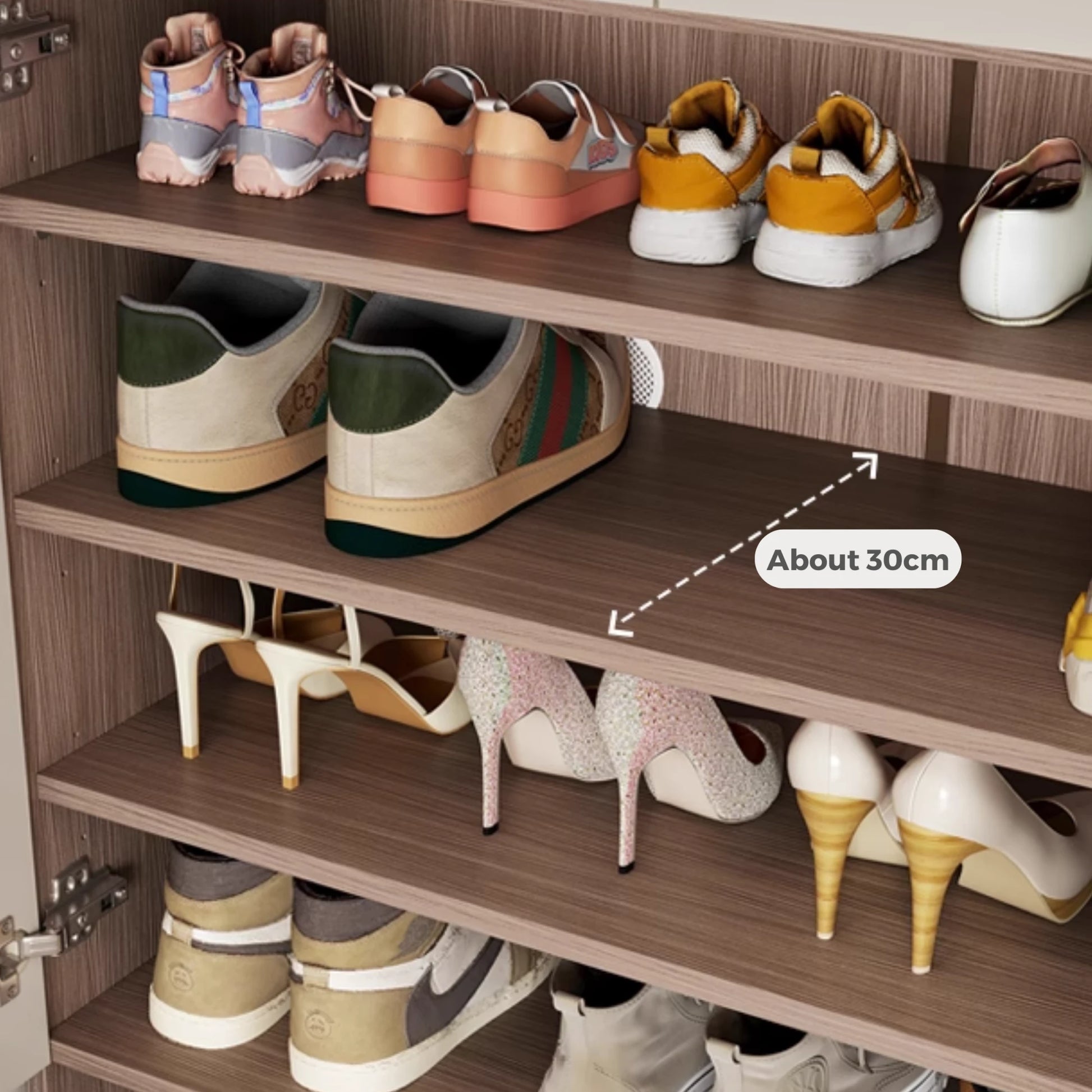 Linspire Vanko Shoe Cabinet with Upper Storage
