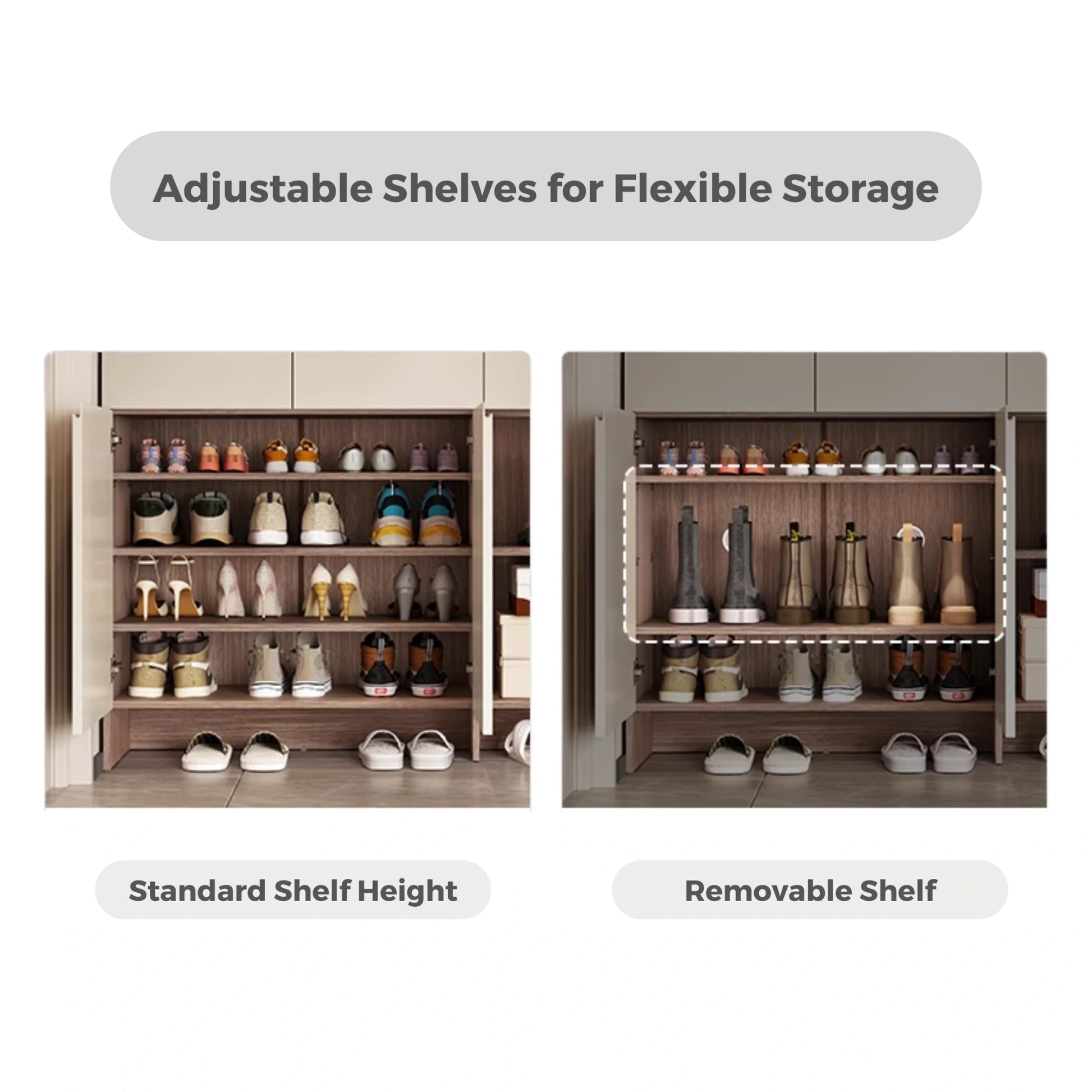 Linspire Vanko Shoe Cabinet with Upper Storage