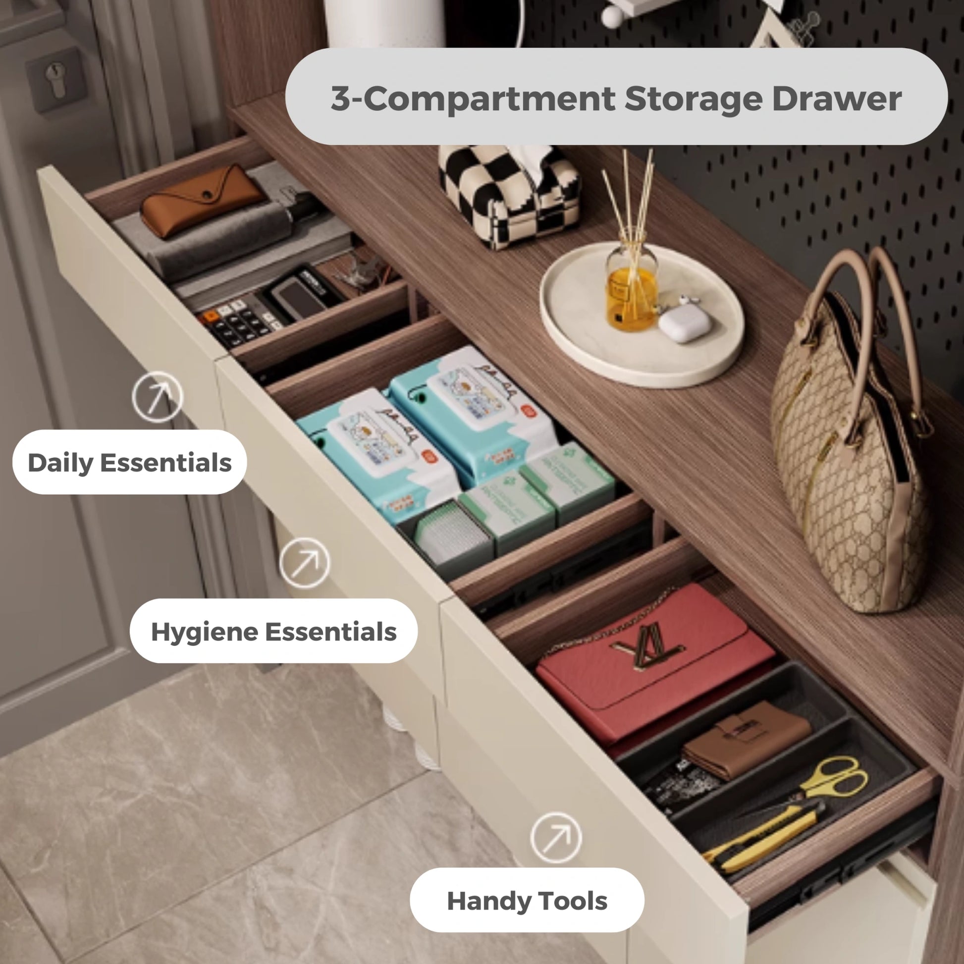 Linspire Vanko Shoe Cabinet with Upper Storage