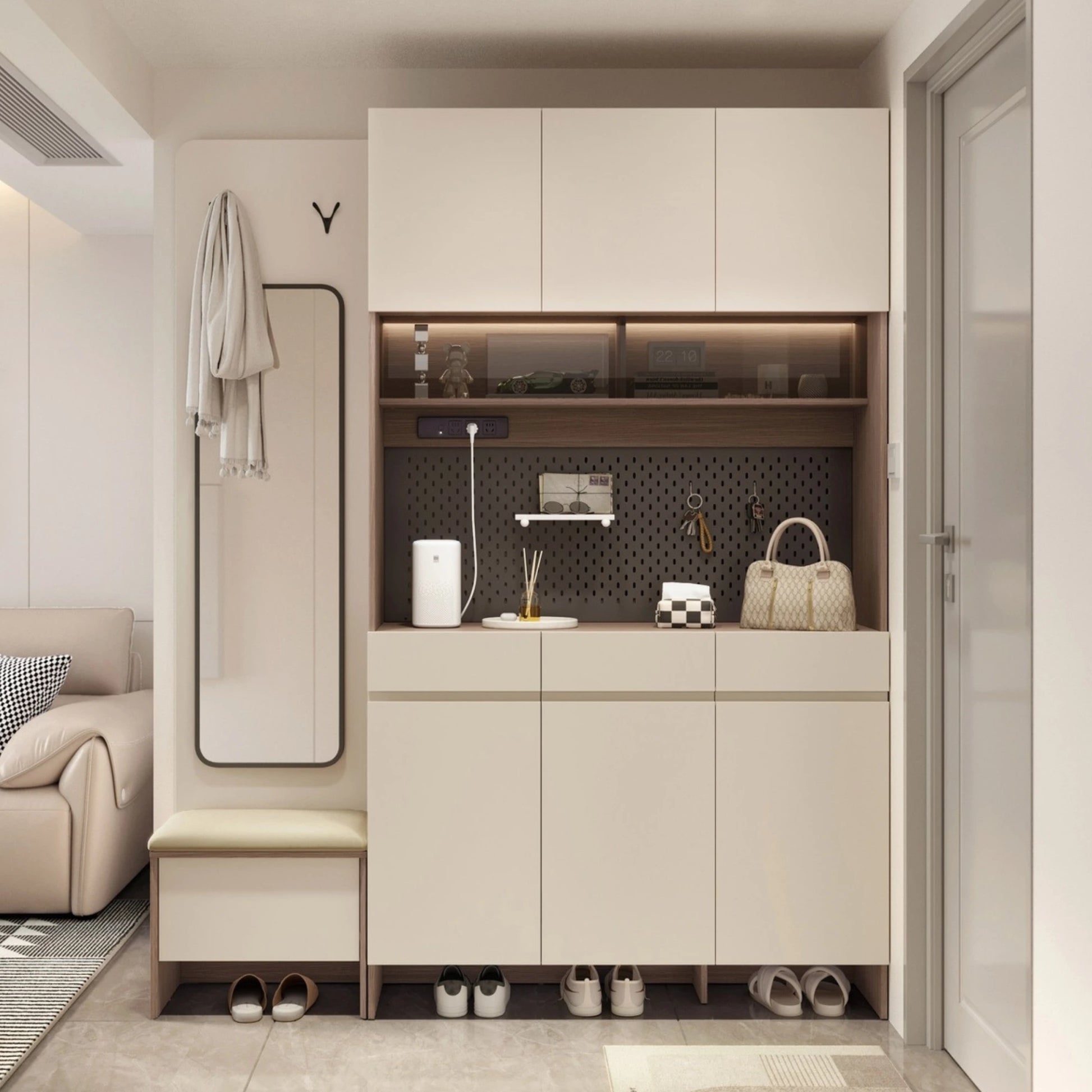 Linspire Vanko Shoe Cabinet with Upper Storage