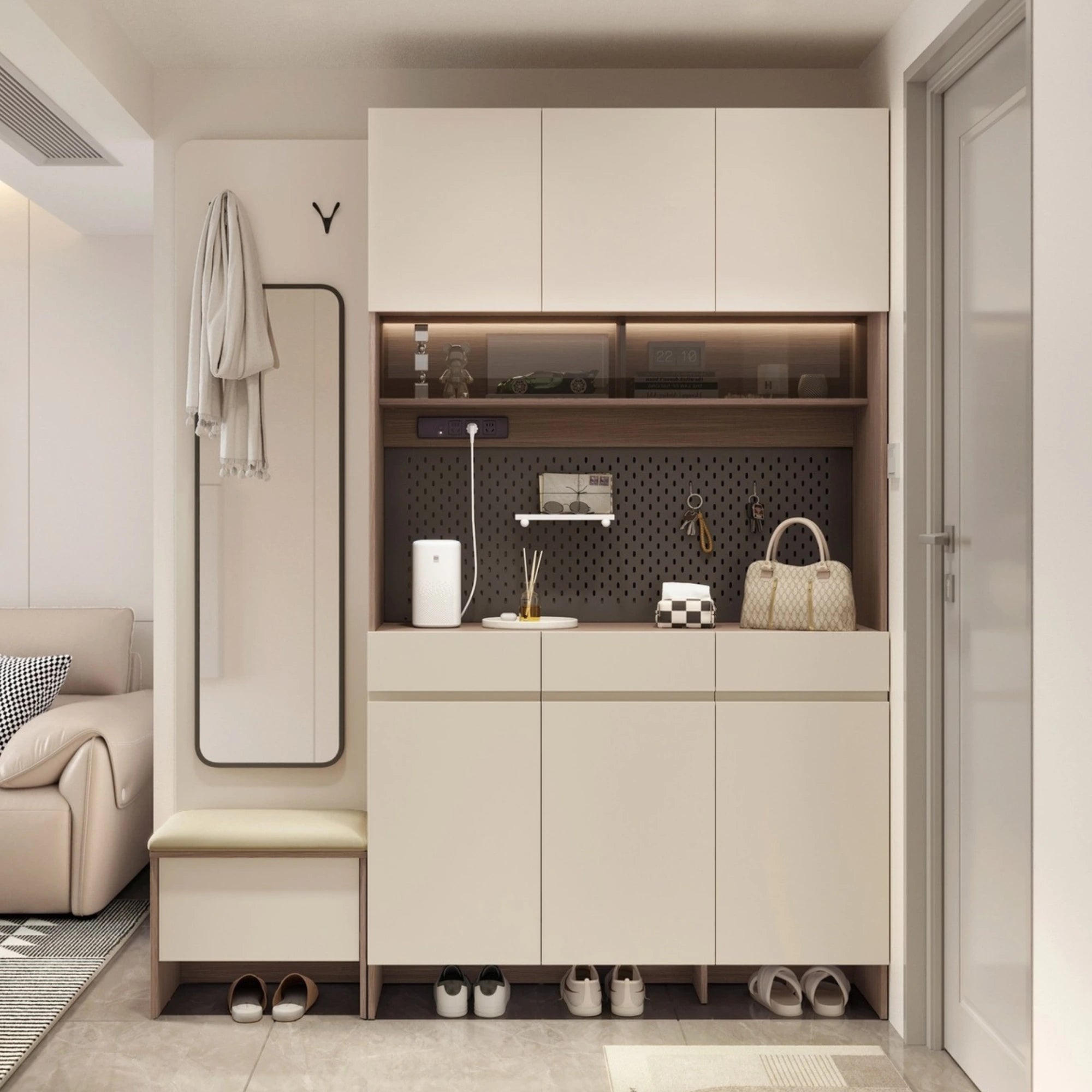 Linspire Vanko Shoe Cabinet with Upper Storage