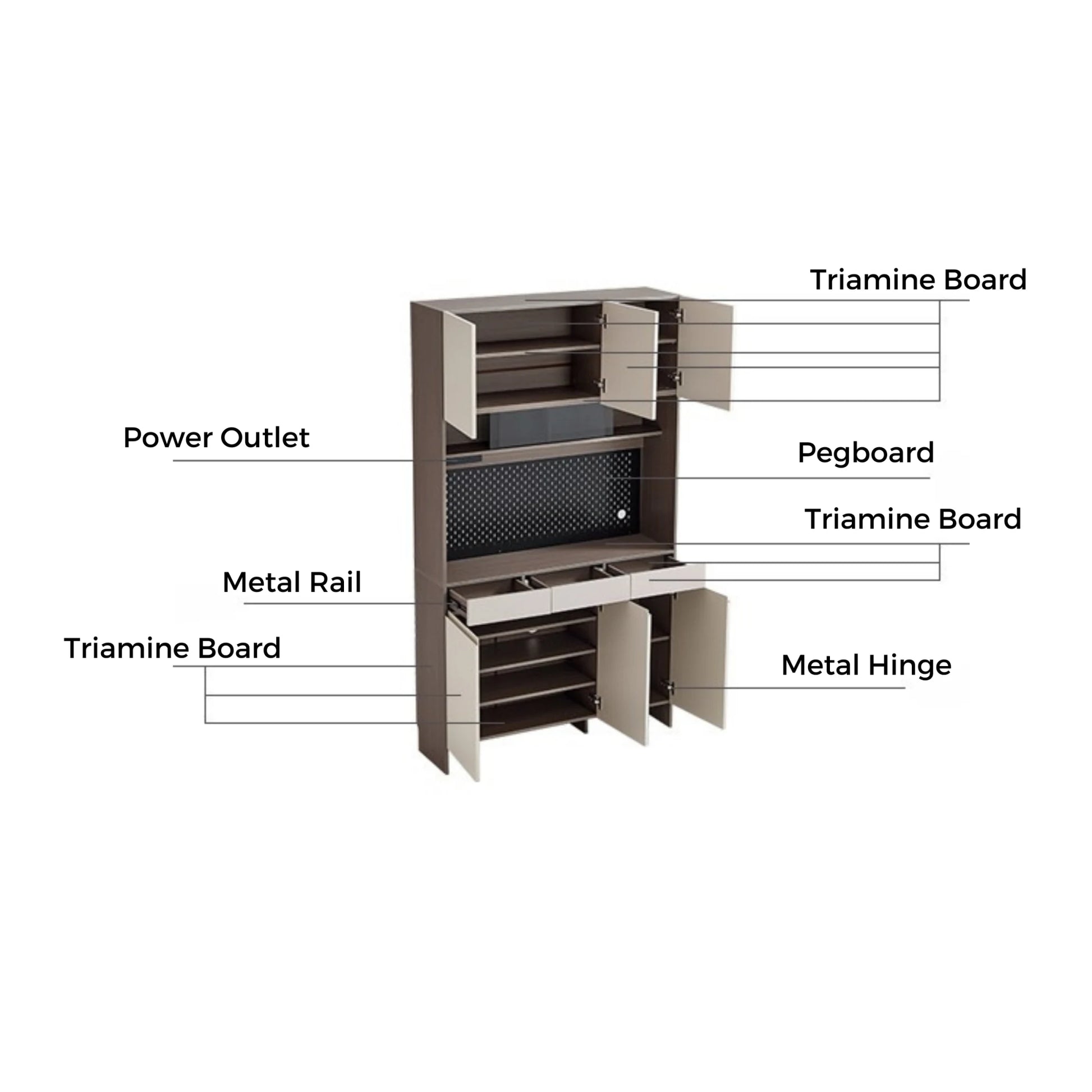 Linspire Vanko Shoe Cabinet with Upper Storage