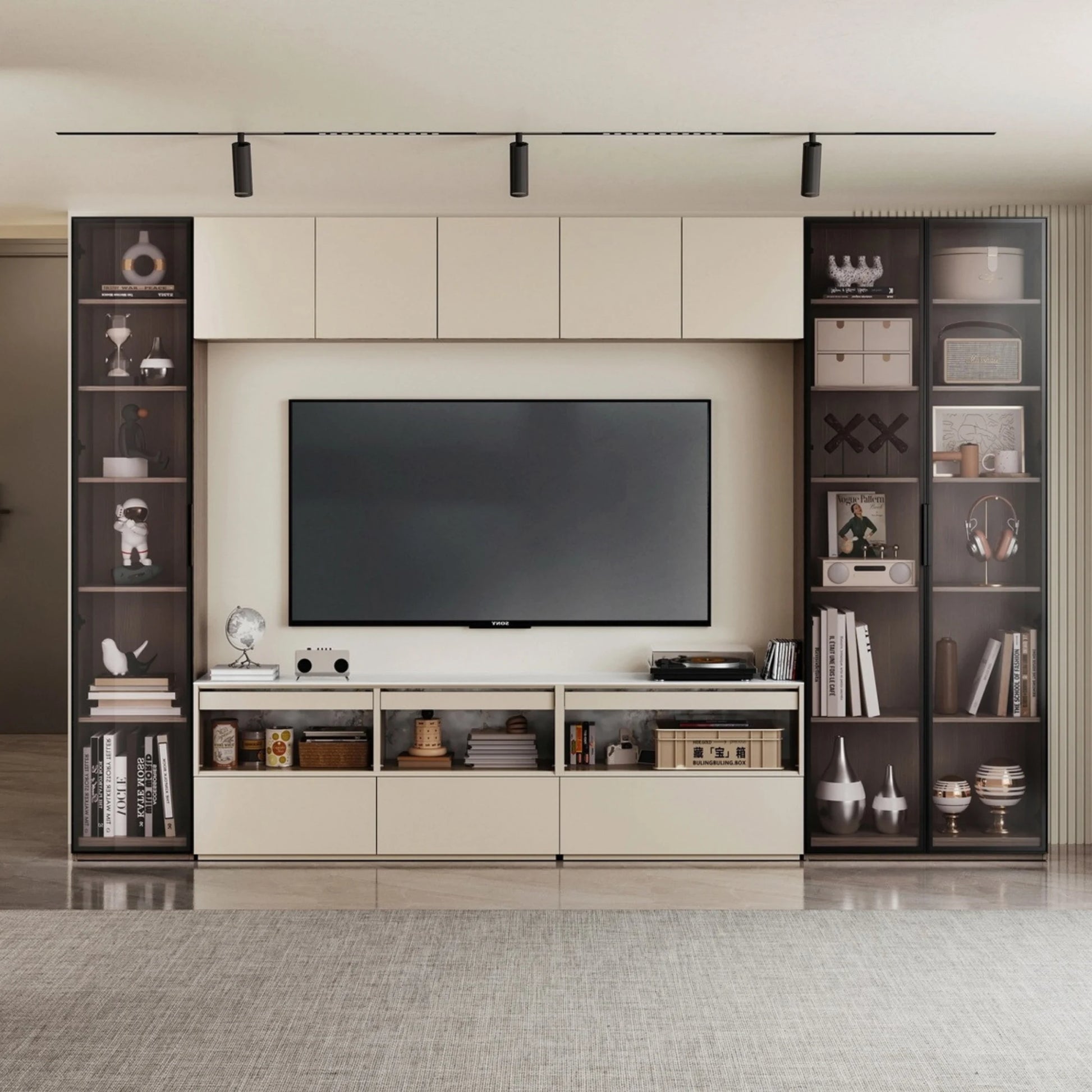 Linspire Vanko Entertainment Unit with Sintered Stone Table Top