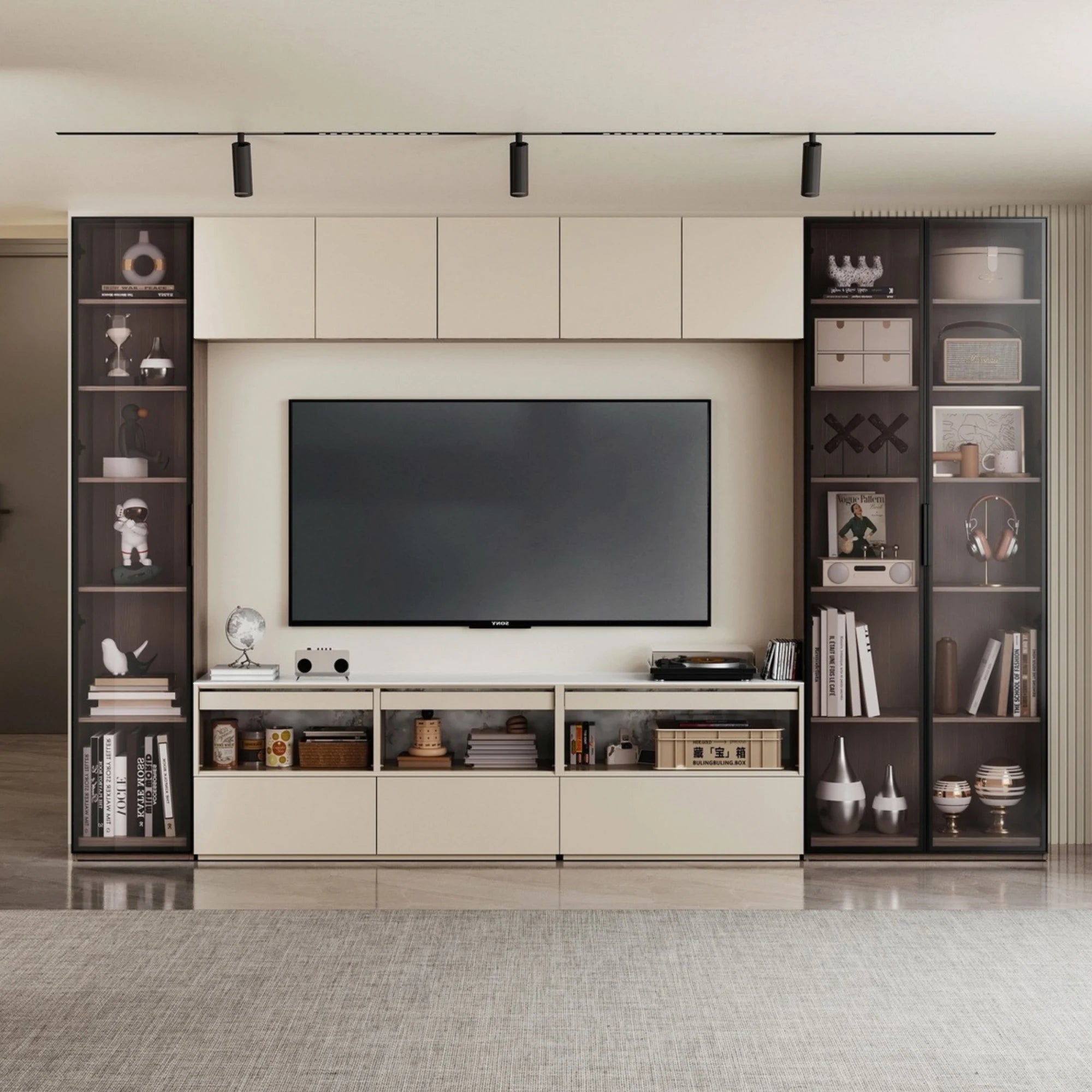 Linspire Vanko Entertainment Unit with Sintered Stone Table Top