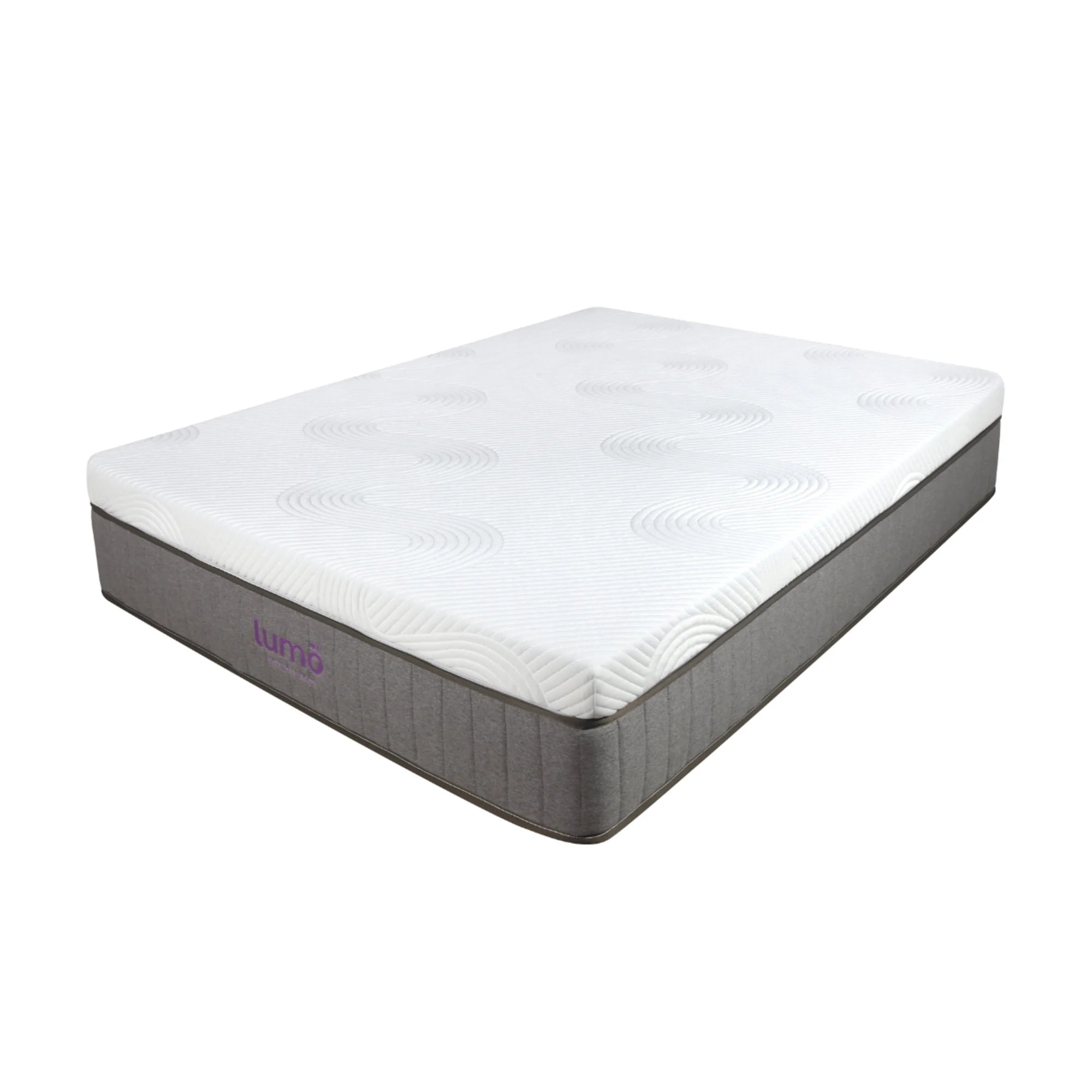 Lumo Cloud Memory Foam Mattress, Adjustable Firmness, White, Grey