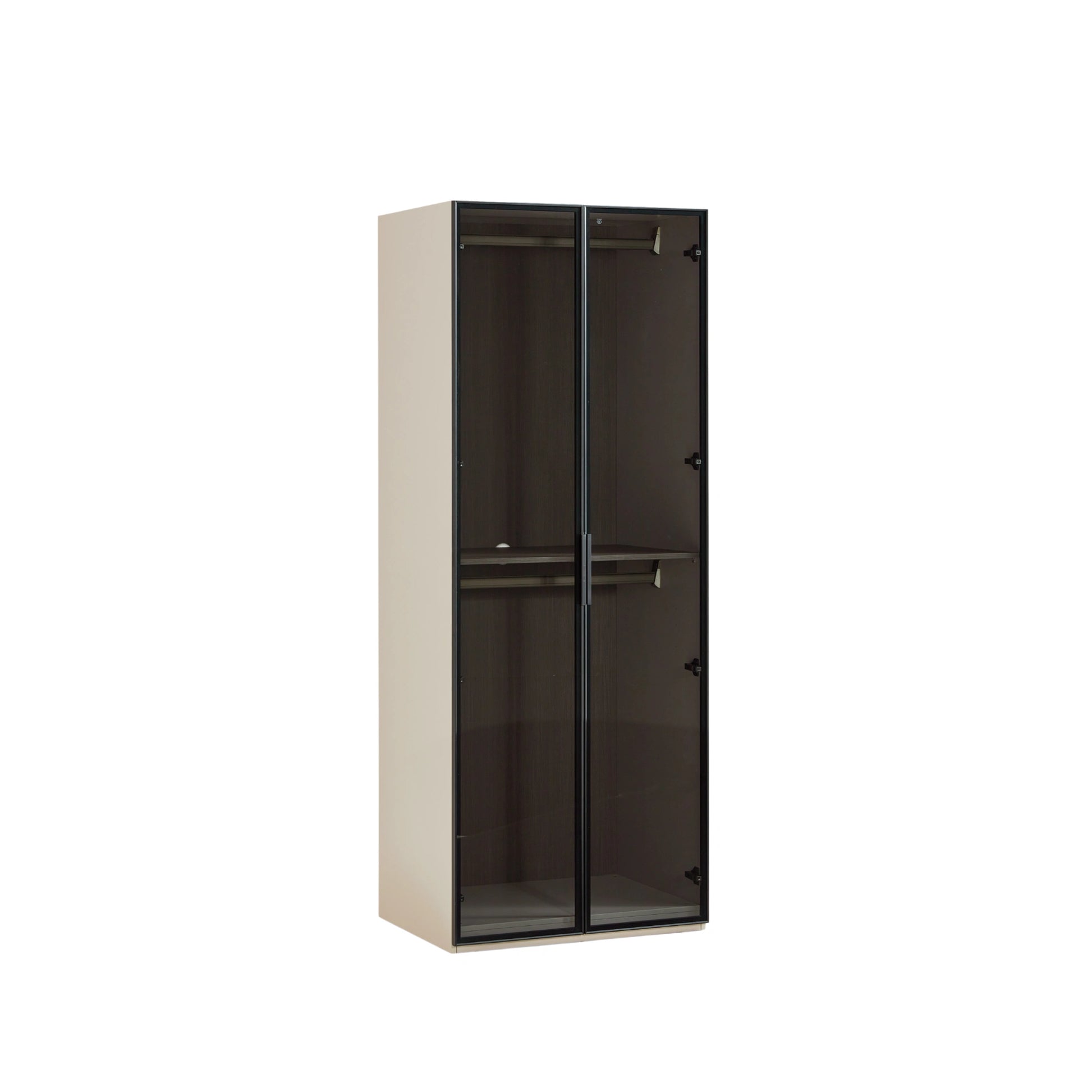 Linspire Vanko 2-Door Wardrobe with Glass Doors