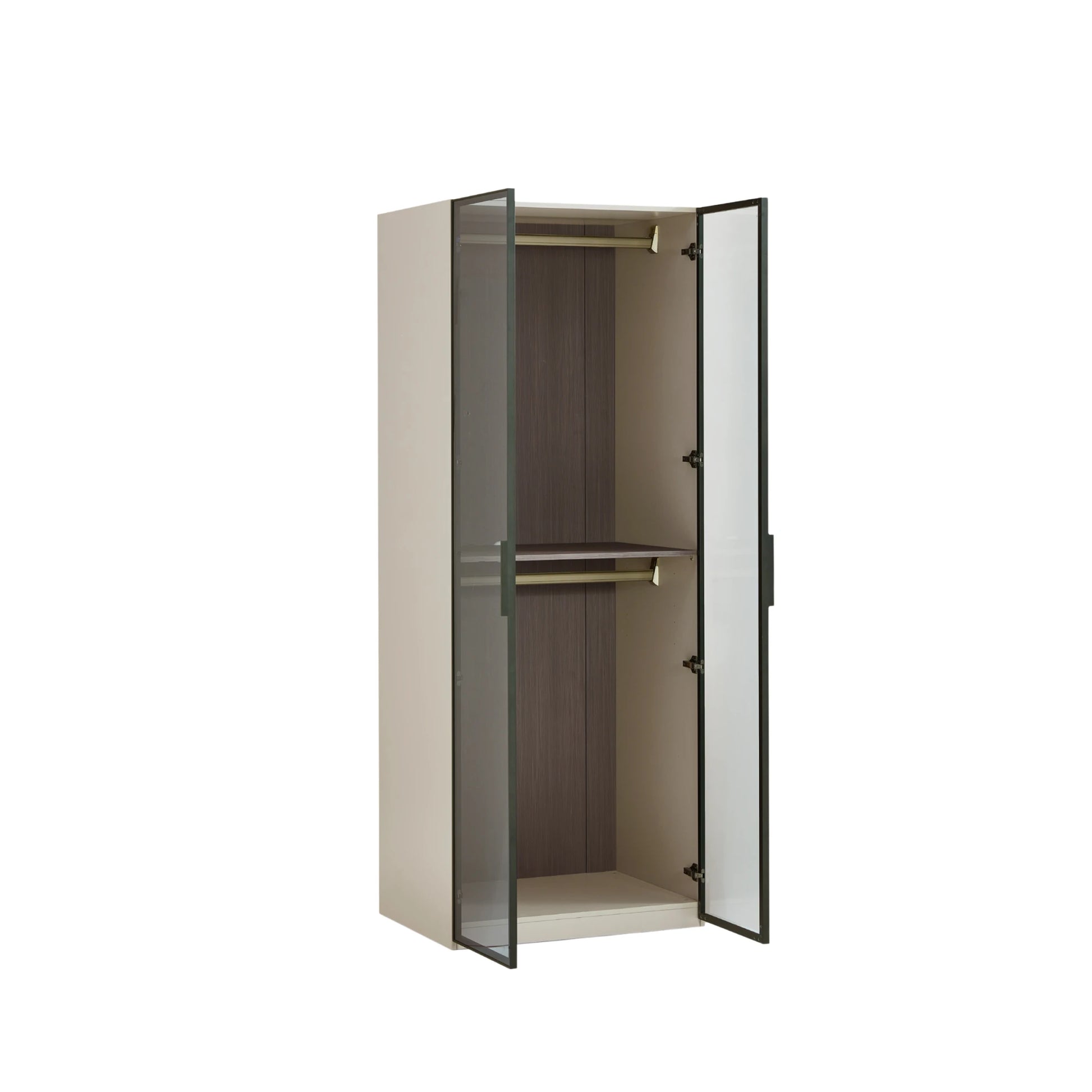 Linspire Vanko 2-Door Wardrobe with Glass Doors