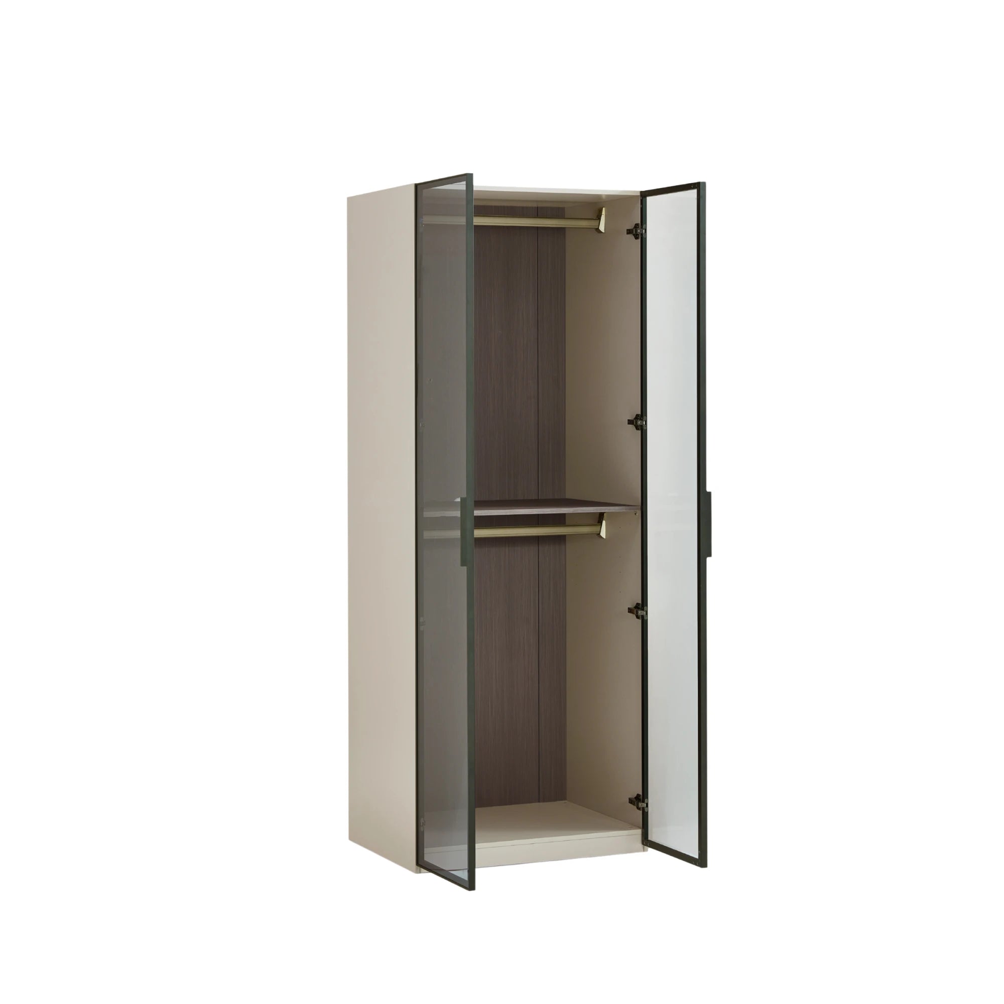 Linspire Vanko 2-Door Wardrobe with Glass Doors