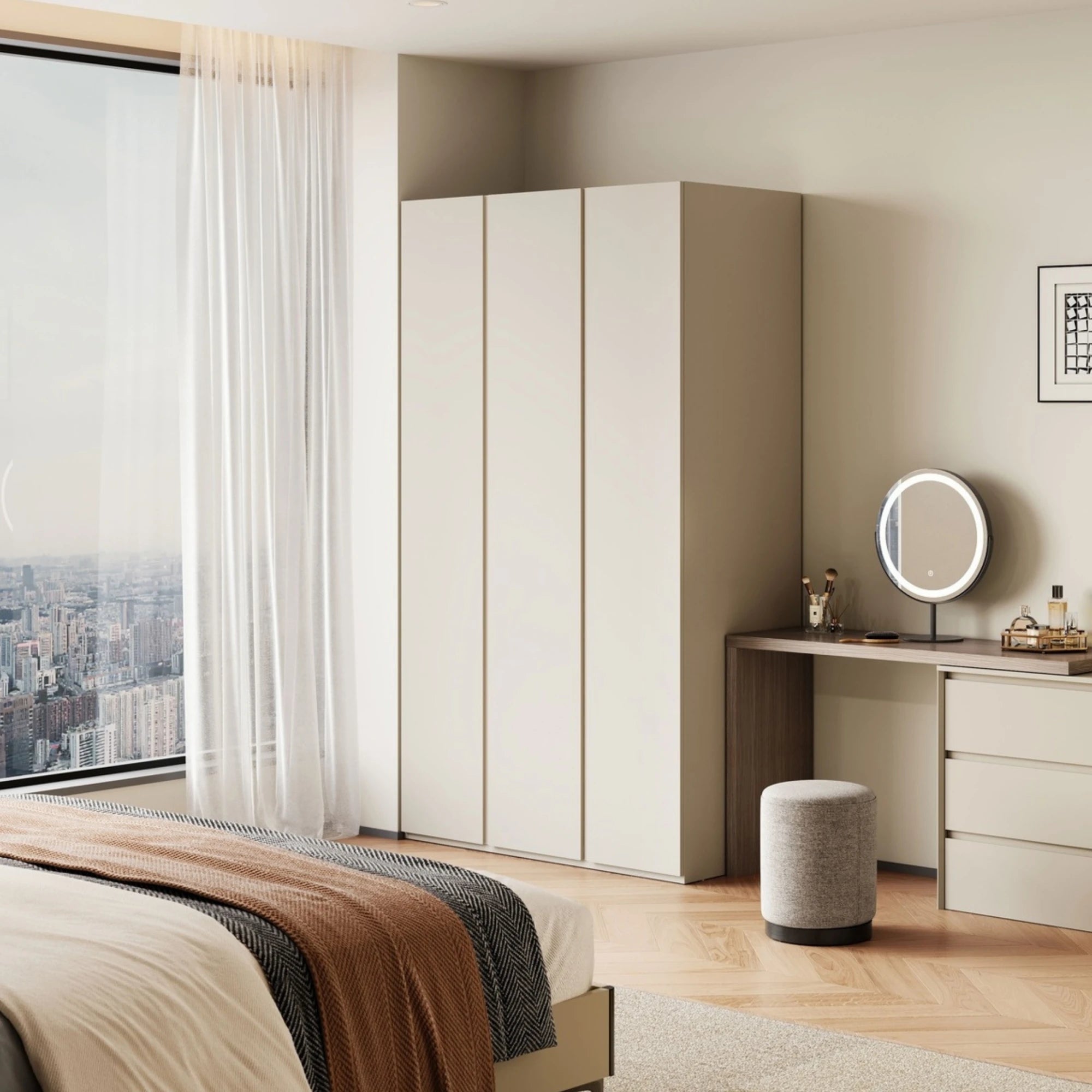 Linspire Vanko 3-Door Wardrobe with Drawers