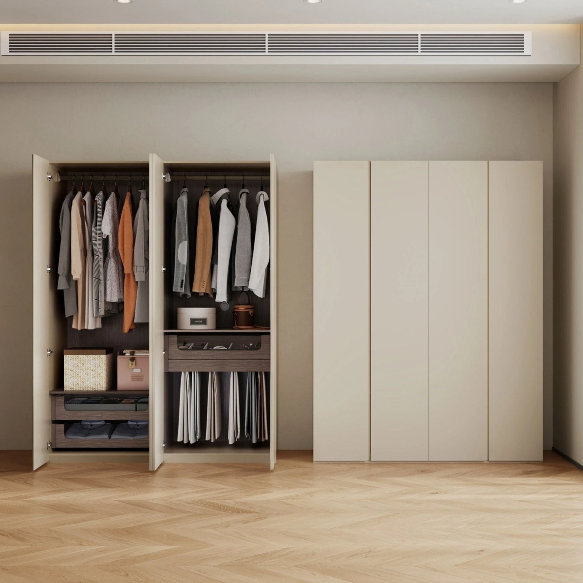 Linspire Vanko 4-Door Wardrobe with Drawers