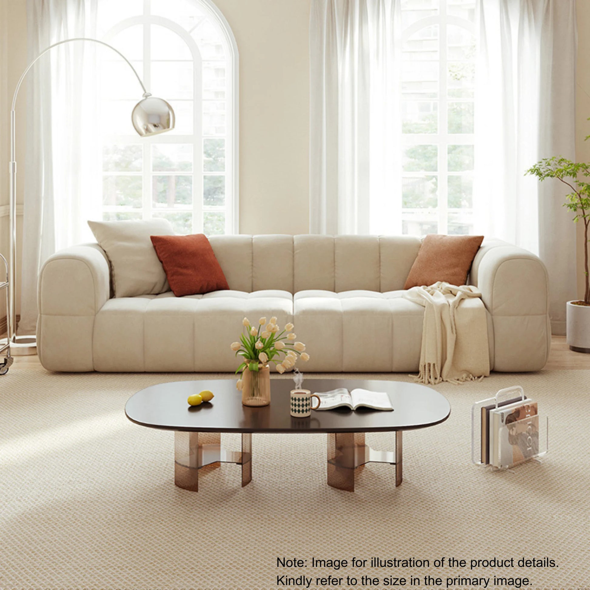Linspire Yeliz Leathaire 3-Seater Sofa