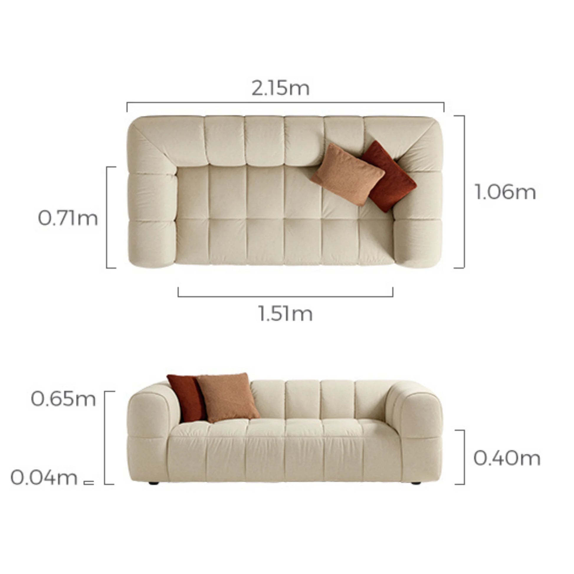 Linspire Yeliz Leathaire 3-Seater Sofa