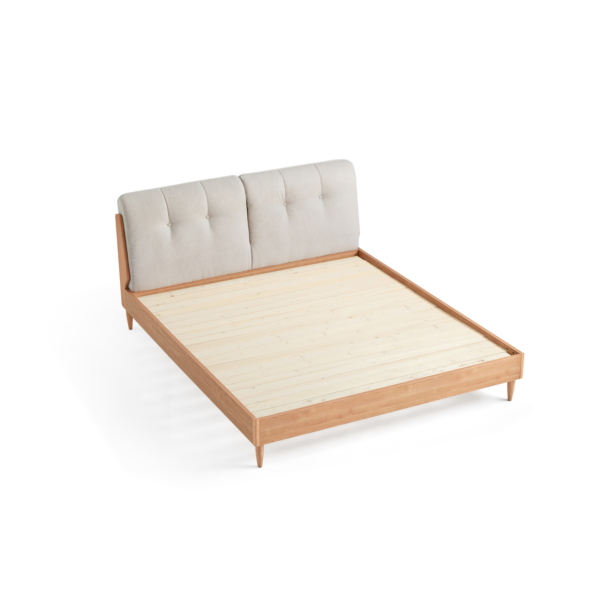 Linspire Yumi Bed Frame, Natural Wood