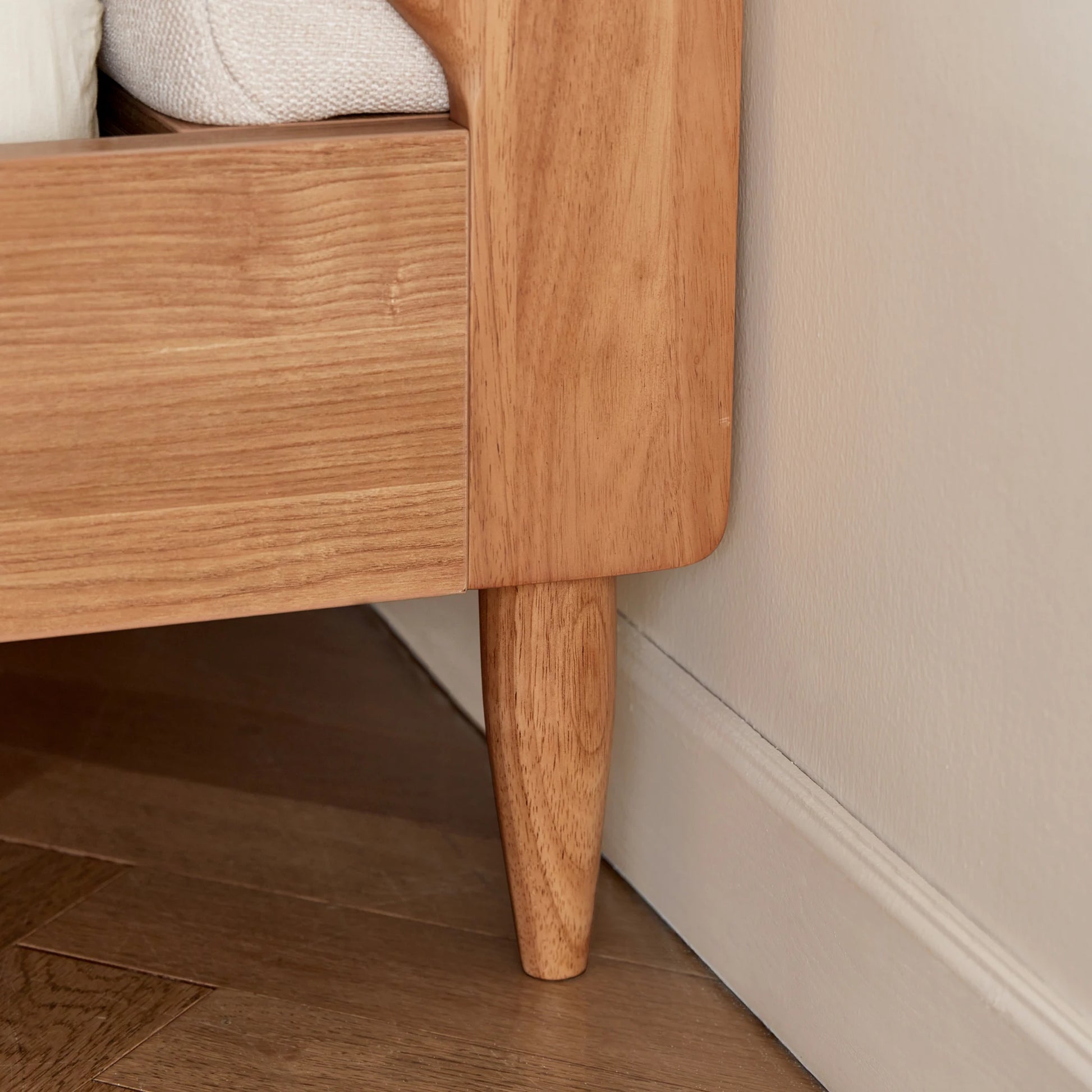 Linspire Yumi Bed Frame, Natural Wood